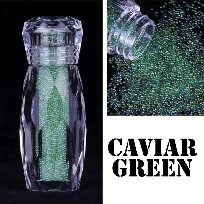 Green Caviar Beads