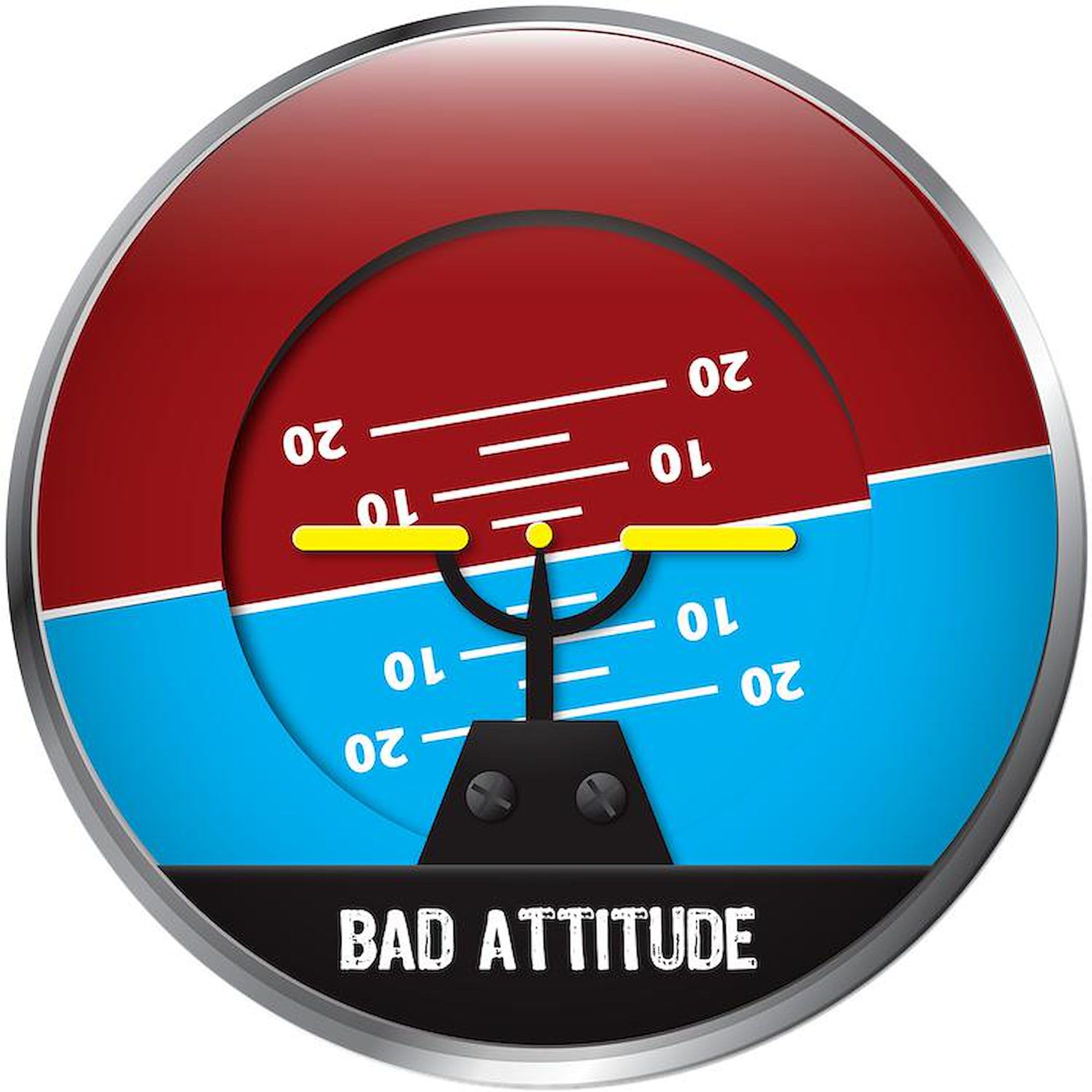 Bad Attitude Circle Square Car Magnet 3