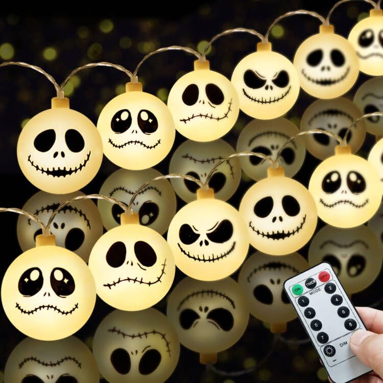 30 LED Battery Operated Halloween Lights - Indoor/Outdoor Waterproof String Lights for Home, Bedroom, Patio, Balcony - Perfect for Halloween Party Decorations, Christmas, Wedding & Garden Lighting