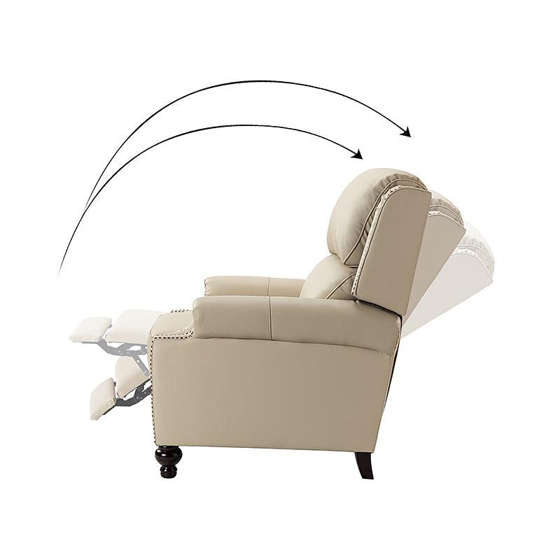 Mid Century Modern Genuine Leather Recliner Chair - Consuela Handcrafted Lounge Chair for Living Room, Office & Home Theater