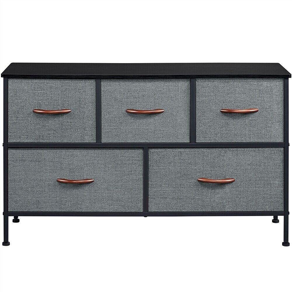 5-Drawer Dresser Organizer - Bedroom Closet Storage Tower with Shelves for Clothes, Books & Bathroom Essentials | Perfect for Home, Office & Garage Organization