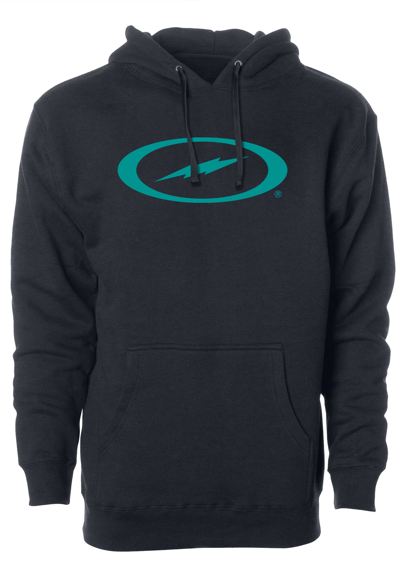Storm Oval Bolt Logo Hoodie Teal - Trendy Unisex Pullover Hooded Sweatshirt for Men & Women | Perfect for Casual Wear, Street Style & Outdoor Activities