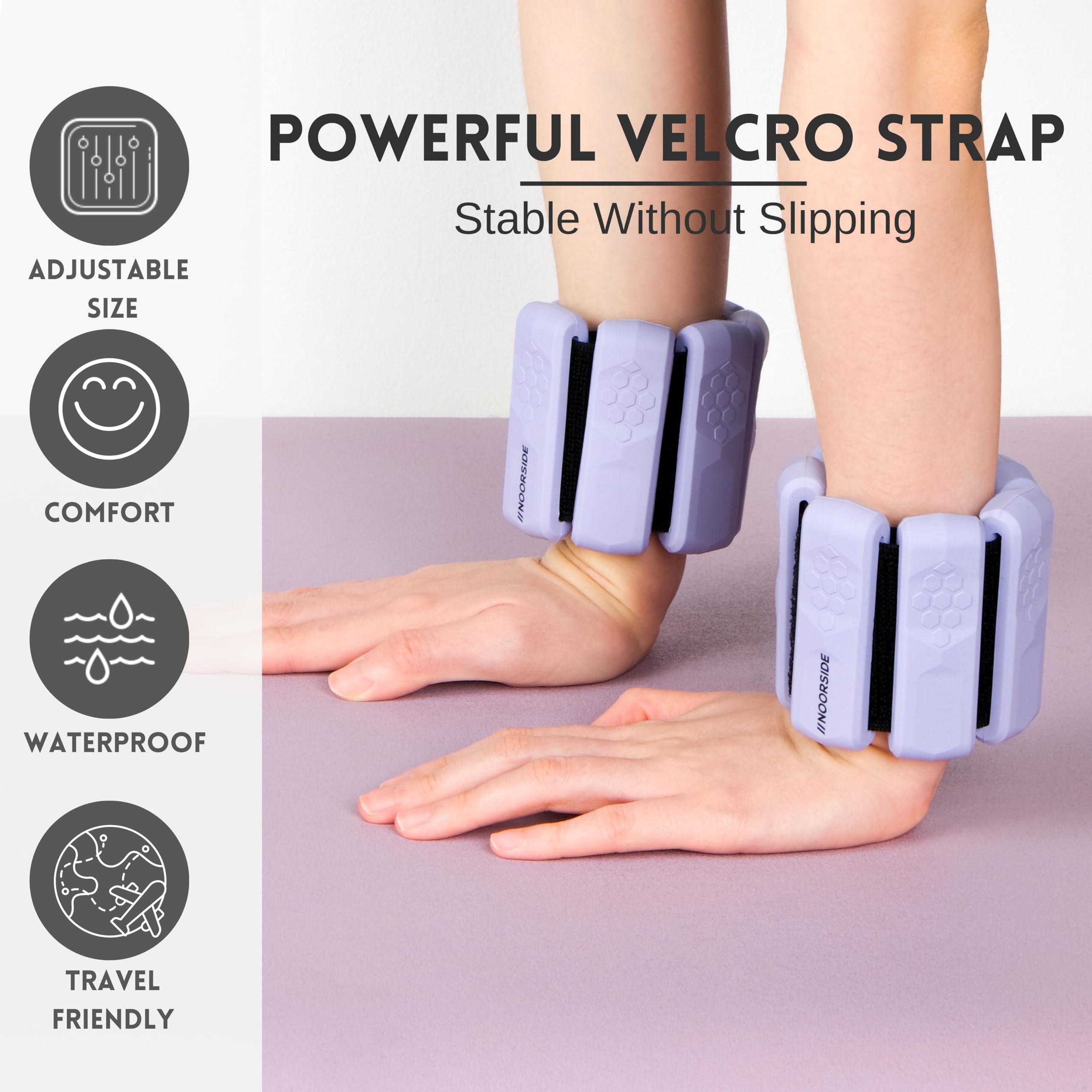 Adjustable Ankle Weights & Wrist Weights Set for Women & Men - 1.1lb Each (2.2lb Total) - One Size Fits All - Ideal for Walking, Running, Pilates, Yoga & Home Workouts - Enhance Fitness Training & Weight Loss Exercises