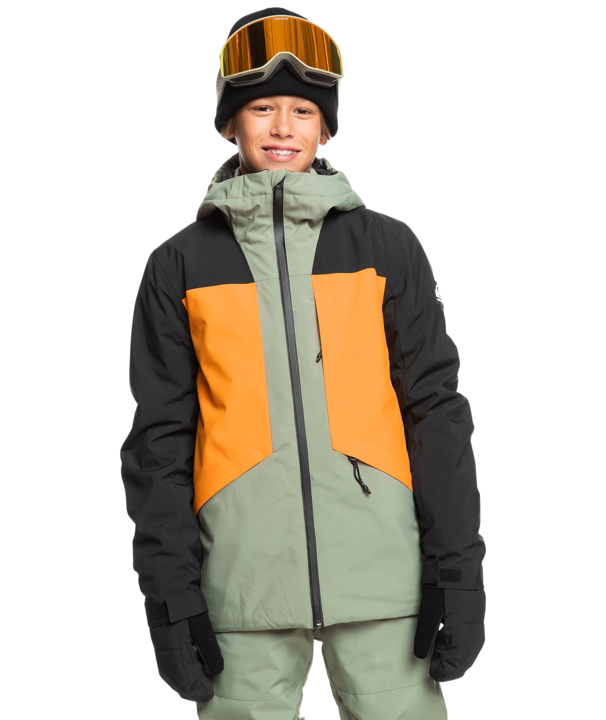 Quiksilver Ambition Youth Boys Ski Jacket - Waterproof Winter Snow Jacket for Kids & Teens - Ideal for Skiing, Snowboarding & Outdoor Winter Activities