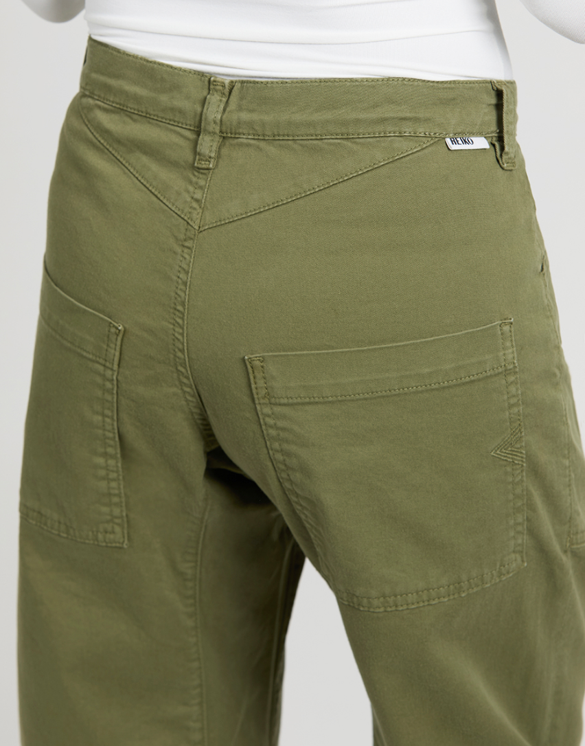 Reiko Carl Khaki Trousers for Men - Comfortable Casual Pants with Stretch Fit - Perfect for Office, Travel & Outdoor Activities