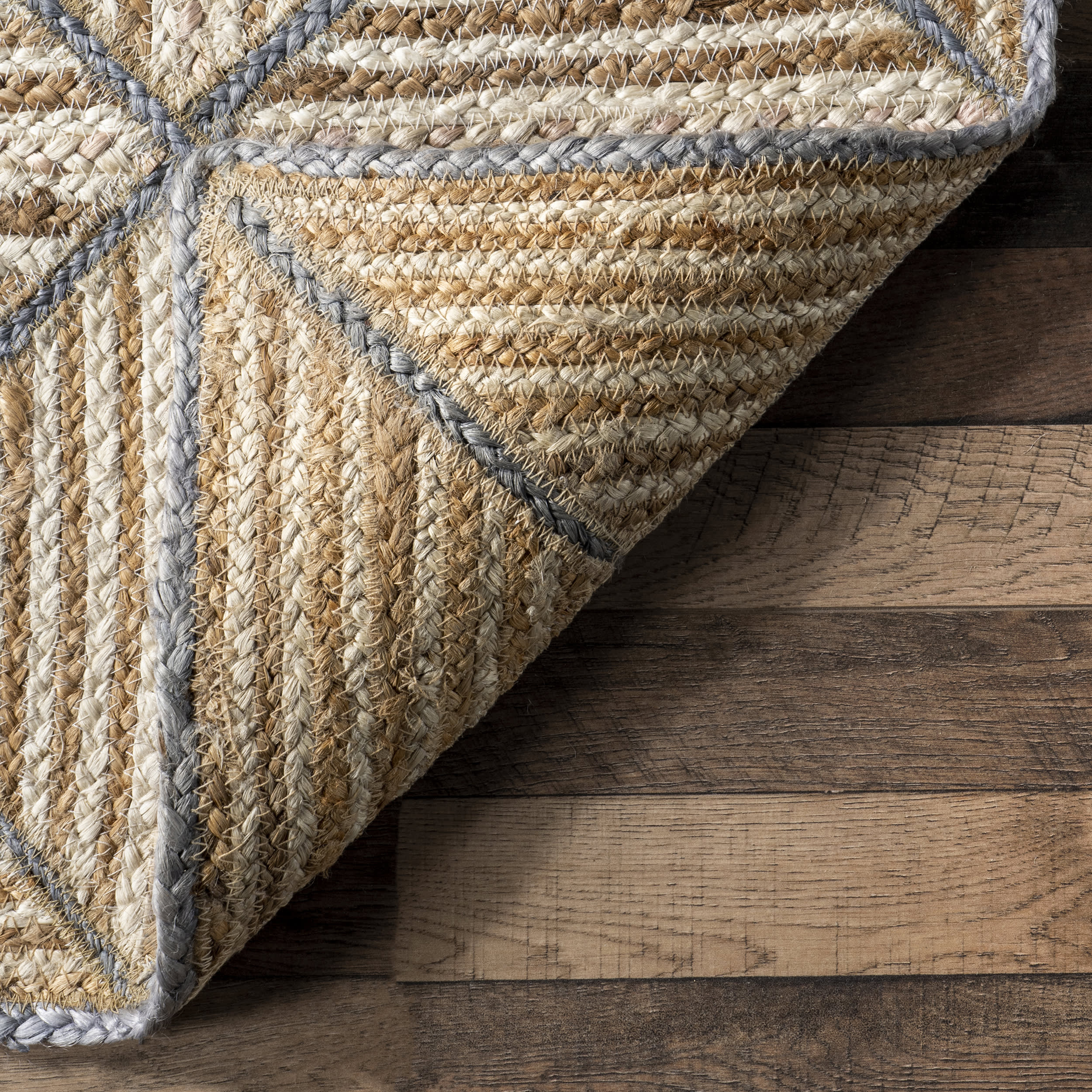 Denys Jute Textured Trellis Rug - Natural Fiber Handwoven Area Rug for Living Room, Bedroom, or Home Decor | Eco-Friendly & Durable Floor Mat