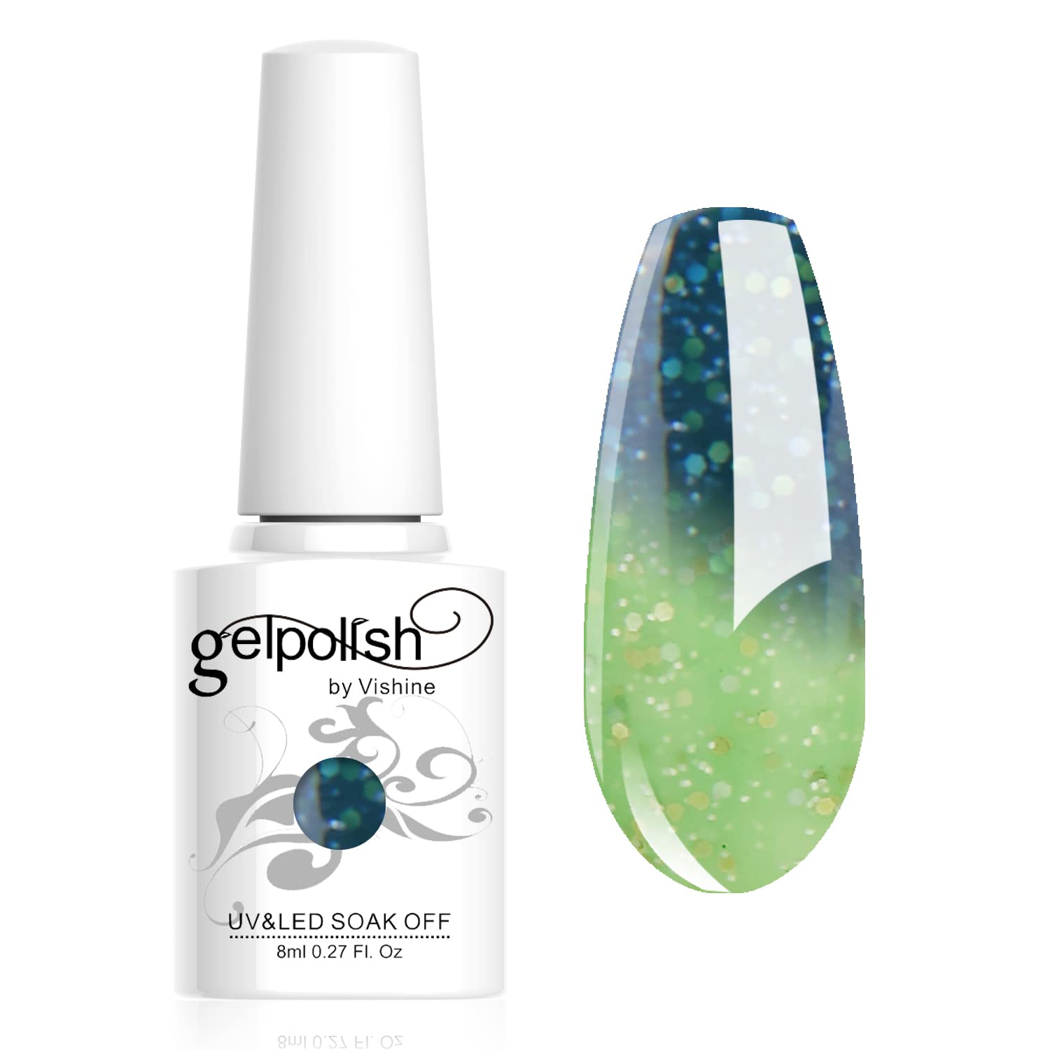 Vishine Mood & Temperature Color Changing Gel Nail Polish - 1 Pack DIY Manicure Kit for Salon & Home Use - Perfect for Parties, Weddings & Special Occasions