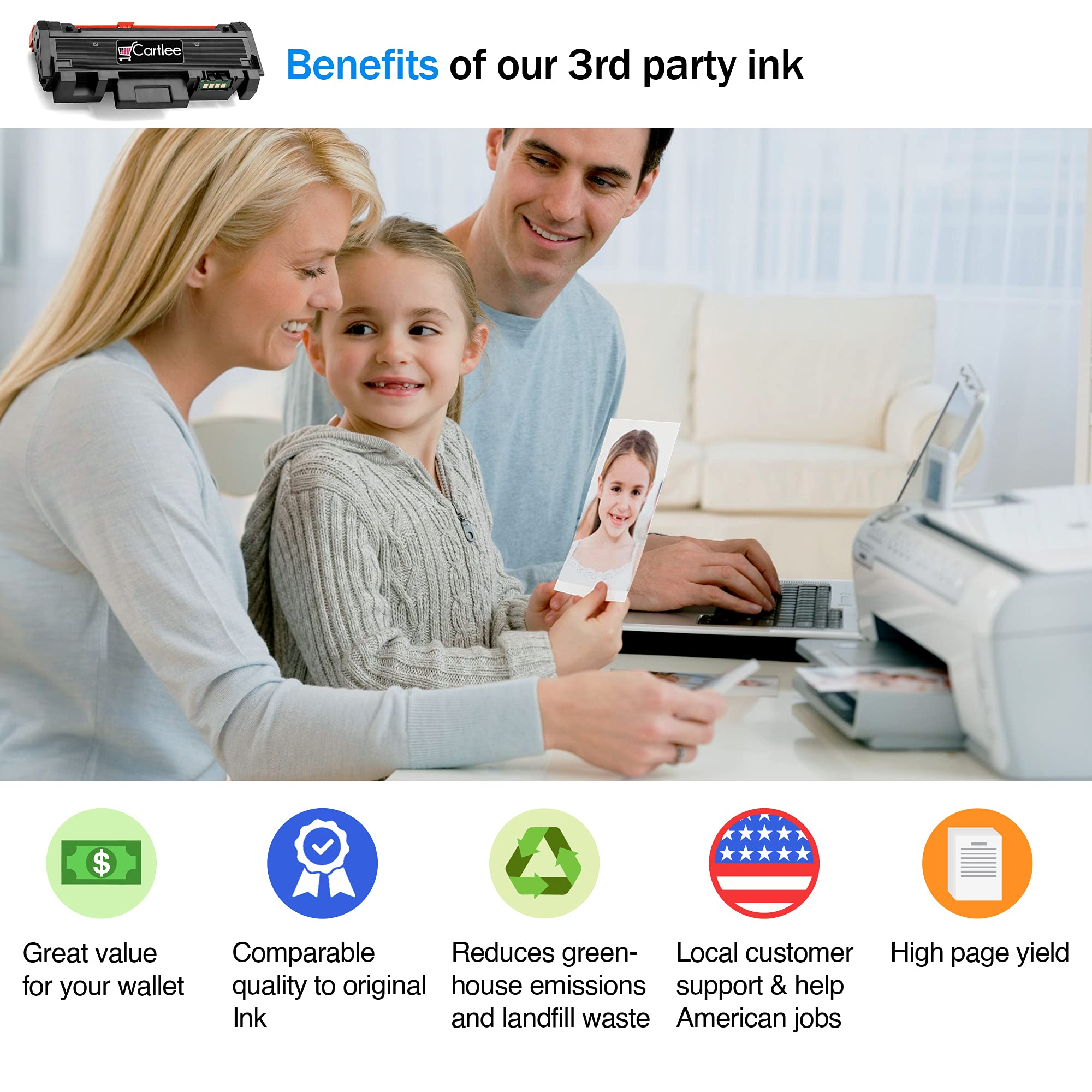 Cartlee Compatible Toner Cartridge Replacement for Xerox WorkCentre 3215/3215NI/3225/3225DNI/3052/3260 & Phaser 3260DI/3260DNI - High Yield Black Laser Printer Ink - Perfect for Office & Home Printing Needs
