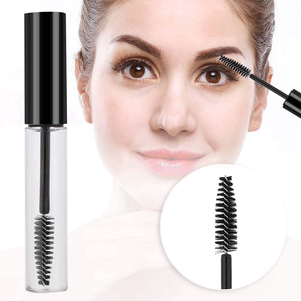 5 Colors 10ml Empty Mascara Tube with Eyelash Wand - Refillable Portable Reusable Travel Mascara Container for DIY Makeup & Beauty Essentials (Set of 5) - Perfect for Travel, Home Use, and Professional Makeup Artists