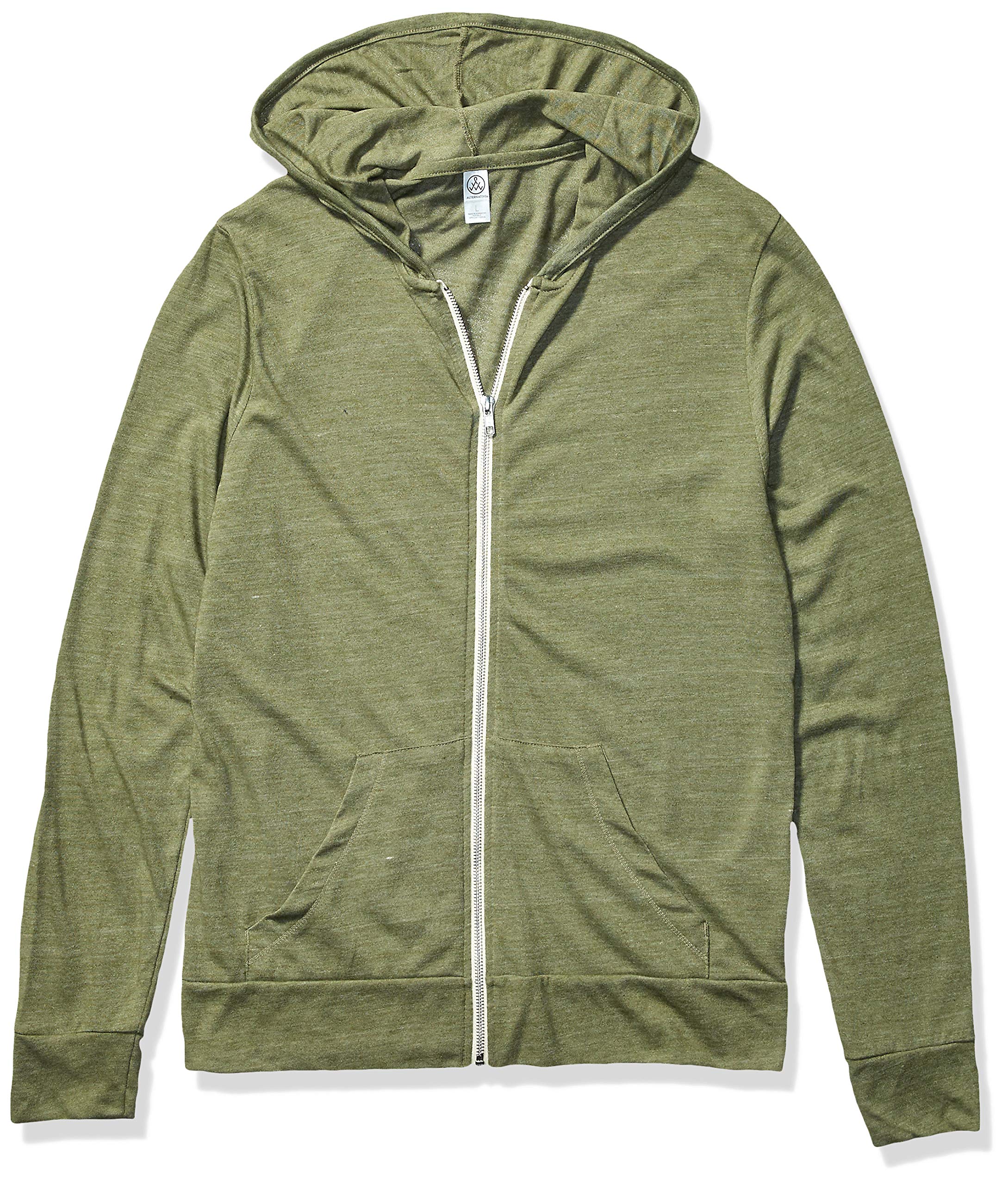 Eco-Friendly Men's Zip Up Camo Hoodie - Soft Triblend Jersey Hooded Sweatshirt for Outdoor Adventures & Casual Streetwear