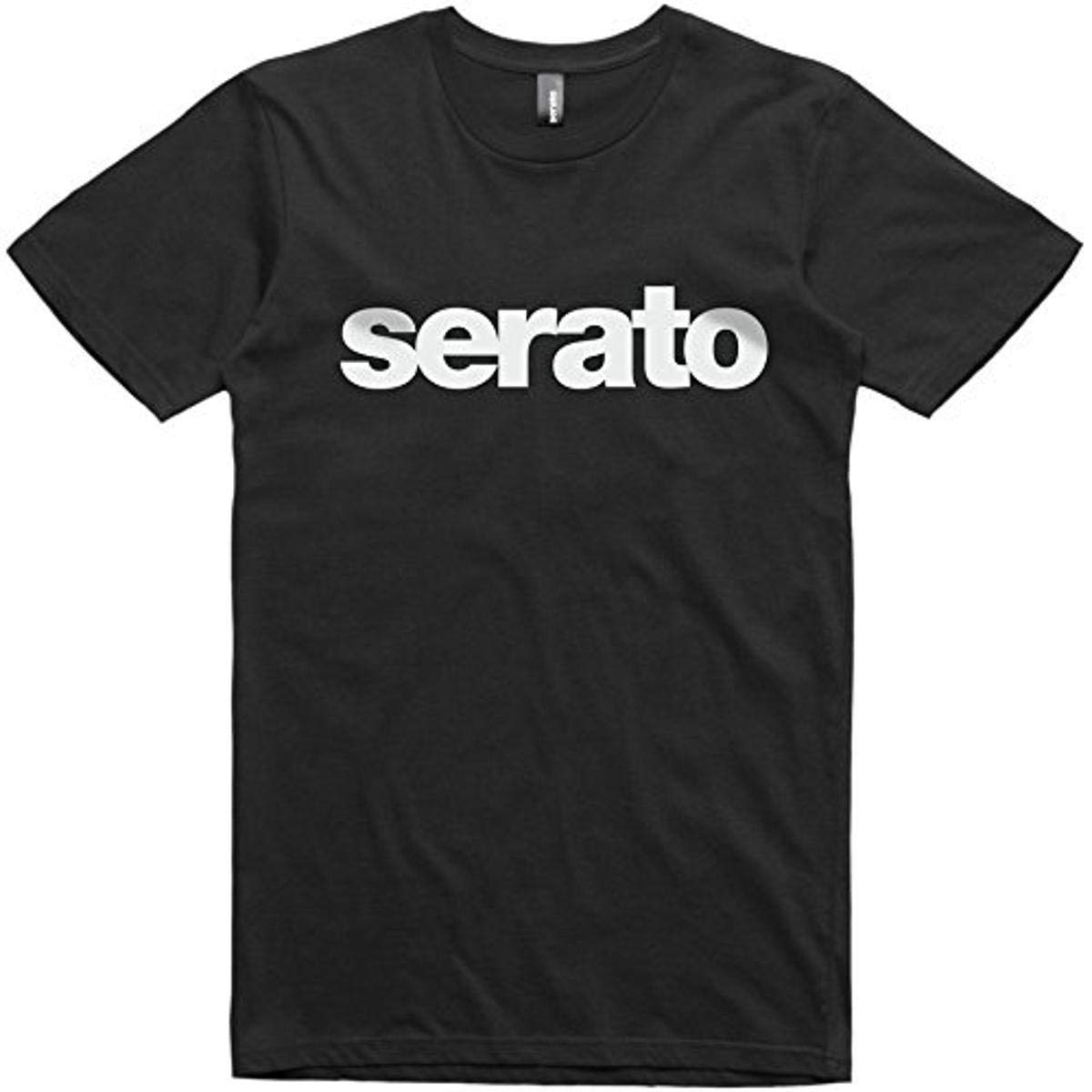Serato Logo T-Shirt - Black Cotton Tee with White Print | DJ & Music Festival Apparel for Men & Women