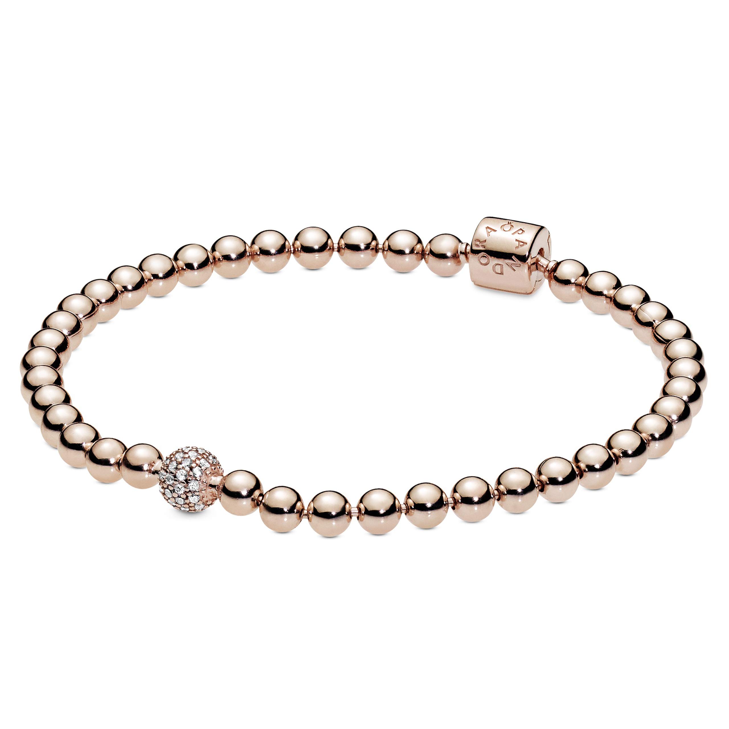 PANDORA Beads & Pave with Clear CZ Stones | Sparkling Jewelry for Bracelets & Charms | Perfect for Gifts, Parties & Everyday Wear