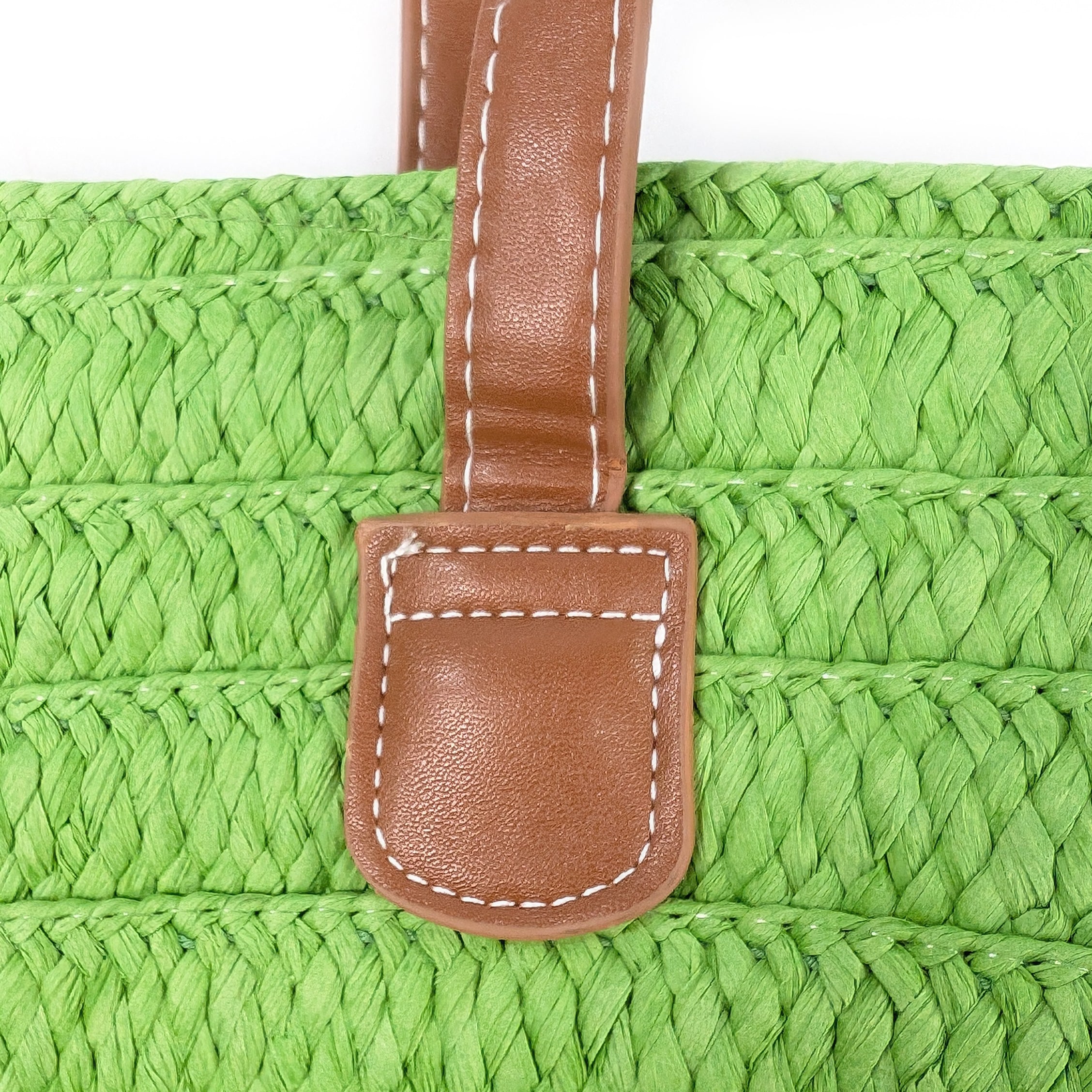 Stylish Straw Shoulder Bag for Women - Eco-Friendly Green Handbag for Beach, Summer & Casual Outings