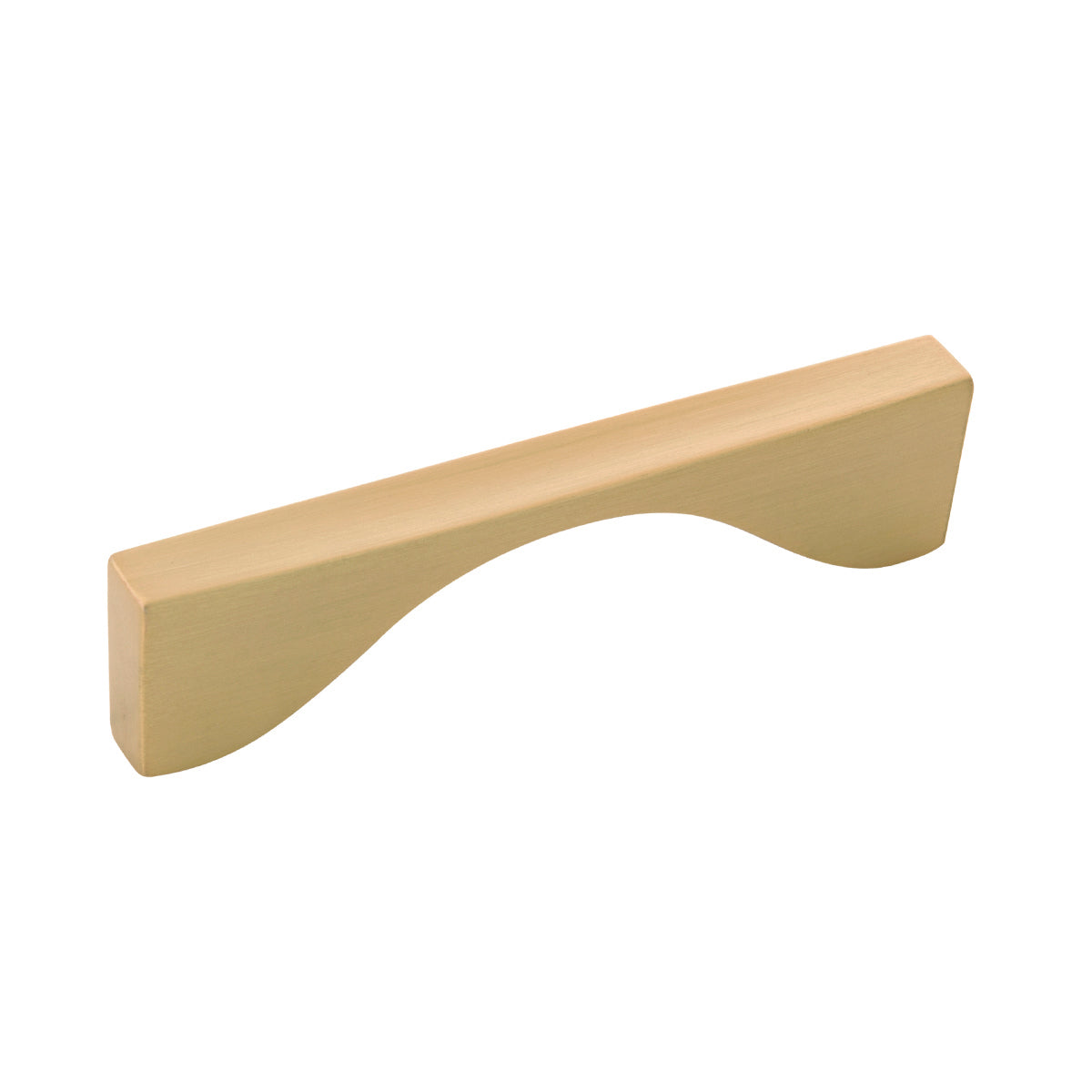 3 3/4 Inch (96mm) Center to Center Brushed Golden Brass Cabinet Pull - Premium Hardware for Kitchen Cabinets, Drawers & Furniture (Set of 10) - Perfect for Modern Home Renovation & DIY Projects