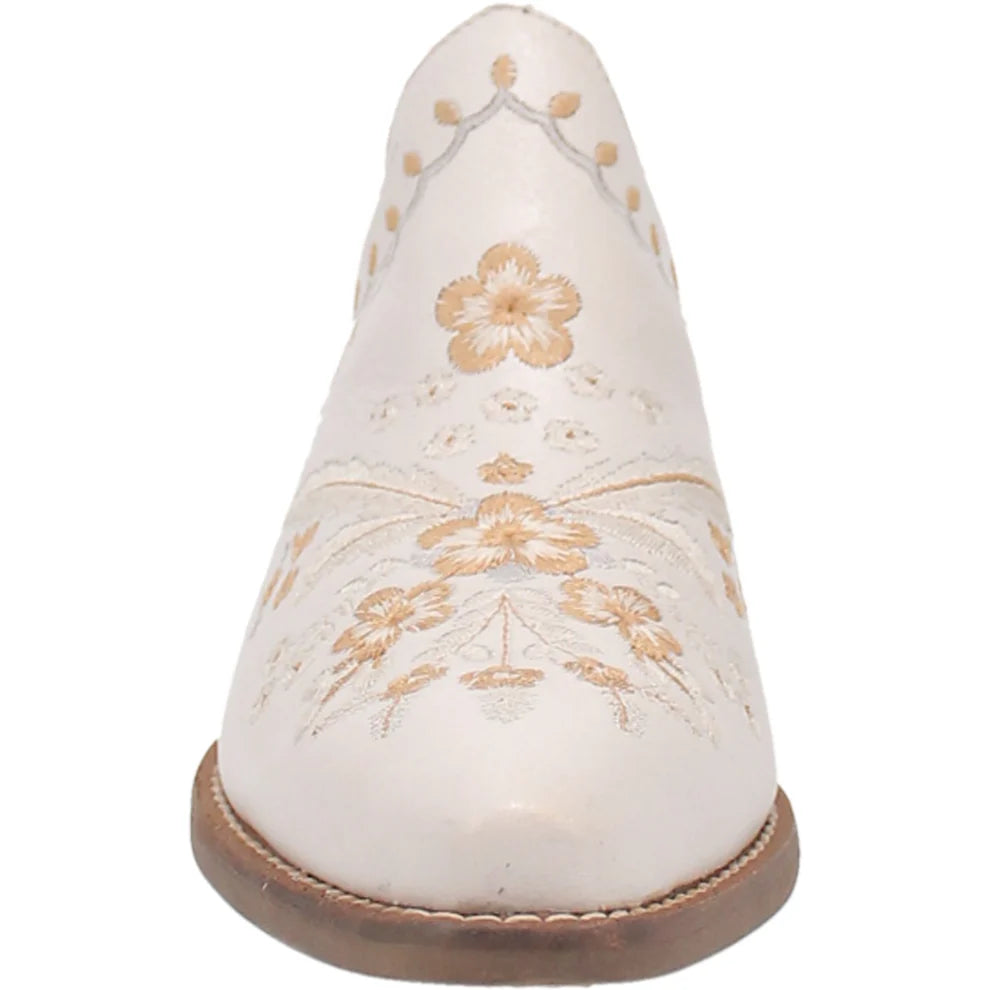 Wildflower Lad Mule with Embroidered White Design - Comfortable Slip-On Shoes for Men, Casual & Outdoor Wear