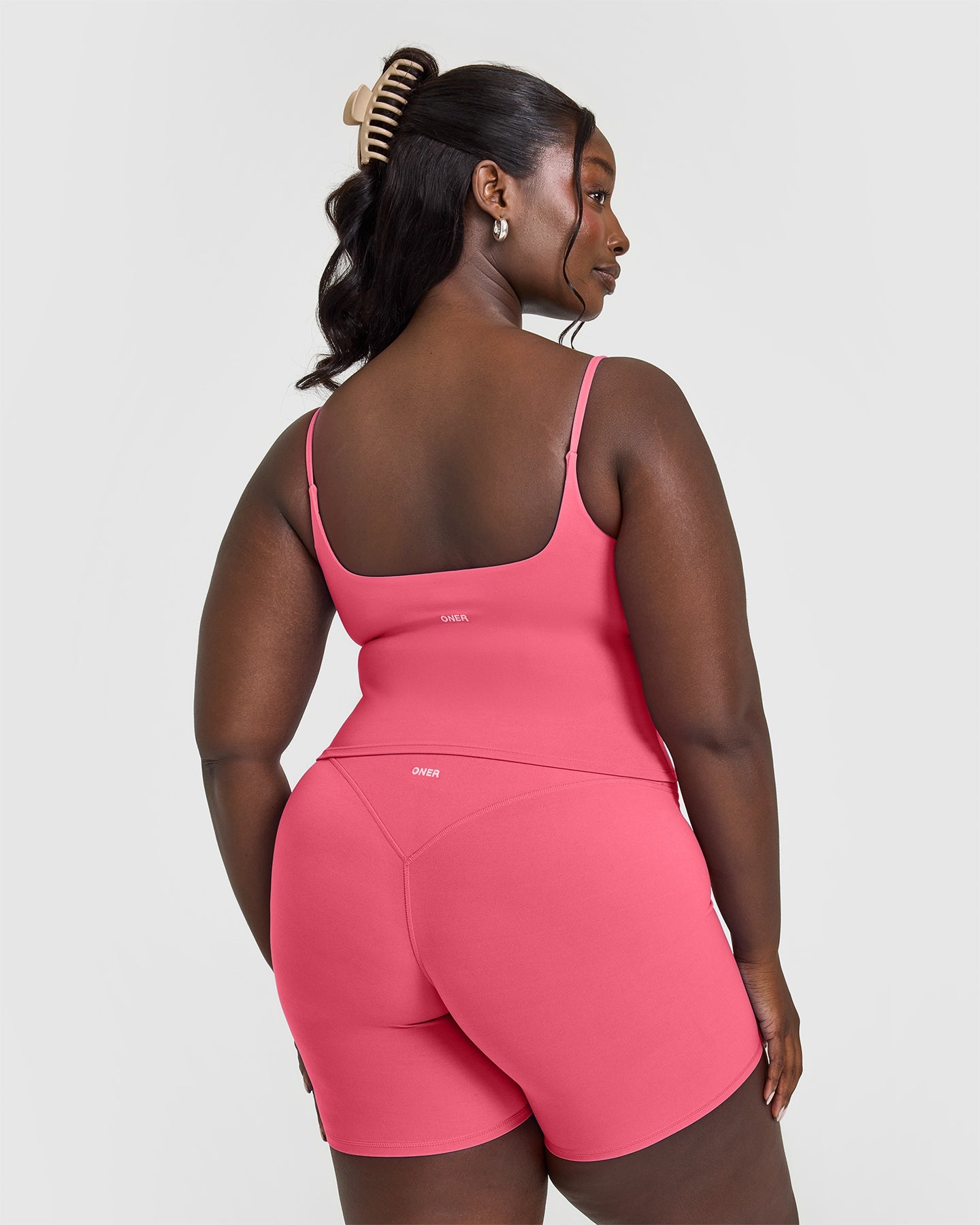 SoftMotion™ Strappy Mid Vest with Built-in Bra Shelf - Dark Velvet Pink | Women's Activewear for Yoga, Gym & Lounge Wear