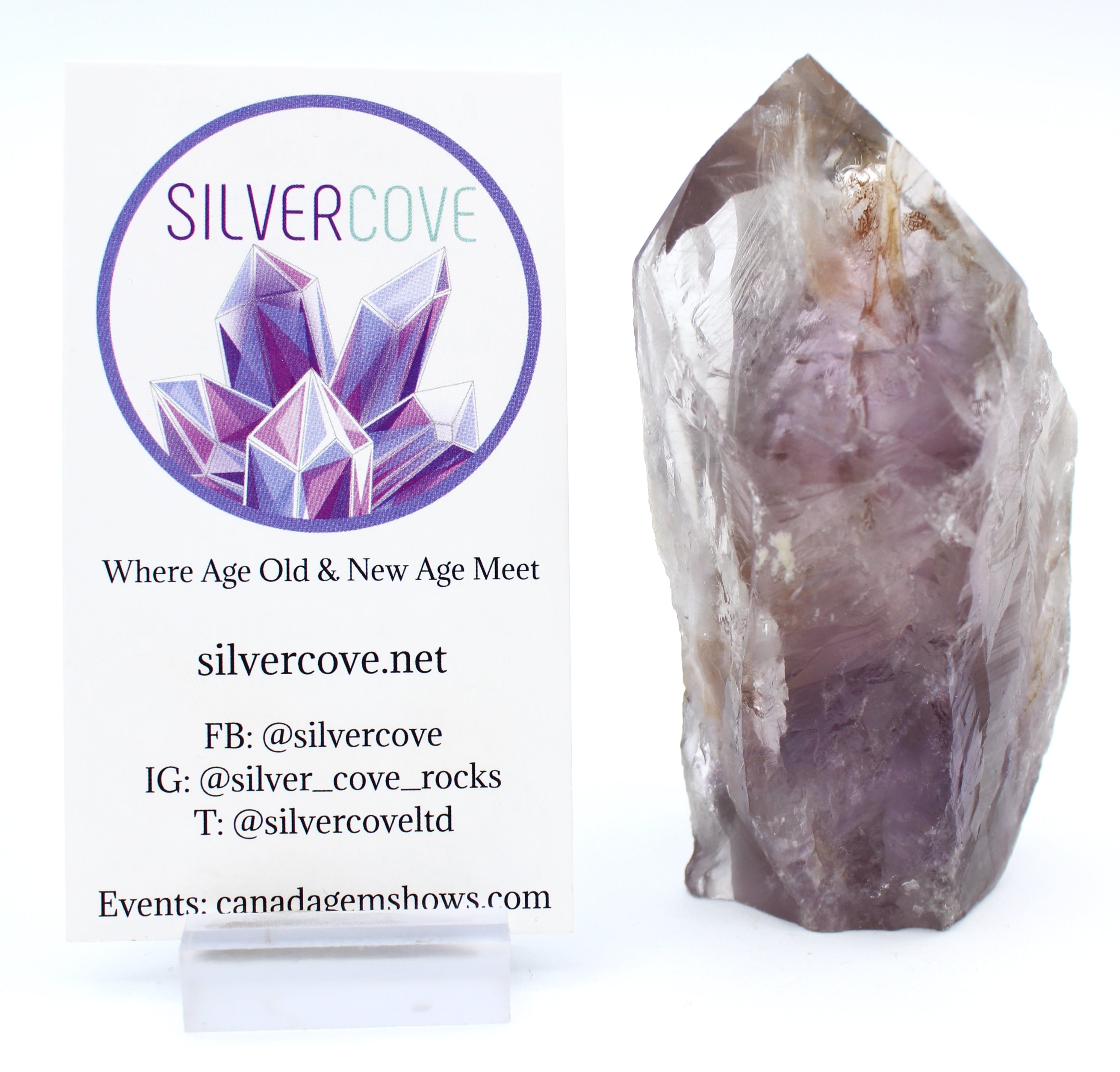 Natural Bahai Amethyst Point Crystal - Rare Closed Mine Specimen for Healing, Meditation & Energy Work - Perfect for Home Decor, Spiritual Practice & Crystal Collection