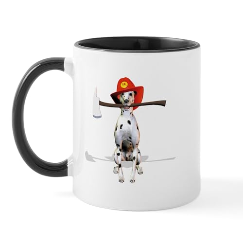 White/Black Inside - Dalmatian Firema's Dog Mug