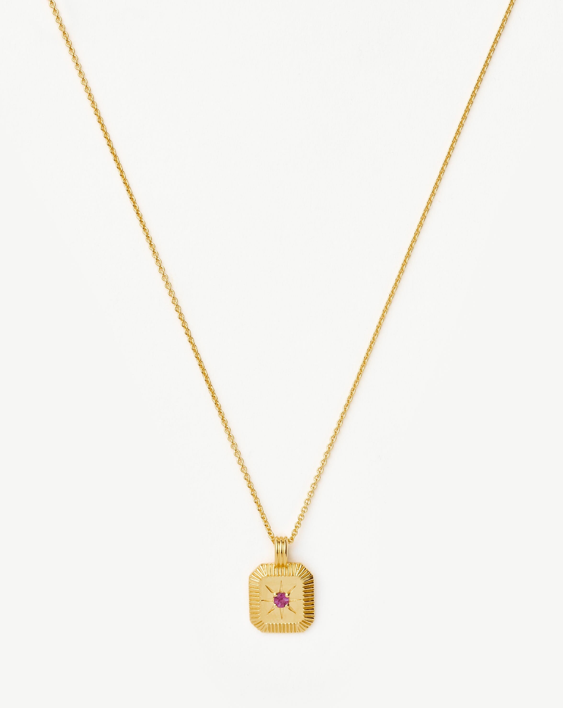 October Birthstone Pendant Necklace - 18k Gold Vermeil with Genuine Pink Tourmaline | Elegant Jewelry Gift for Women, Birthday, Anniversary & Special Occasions