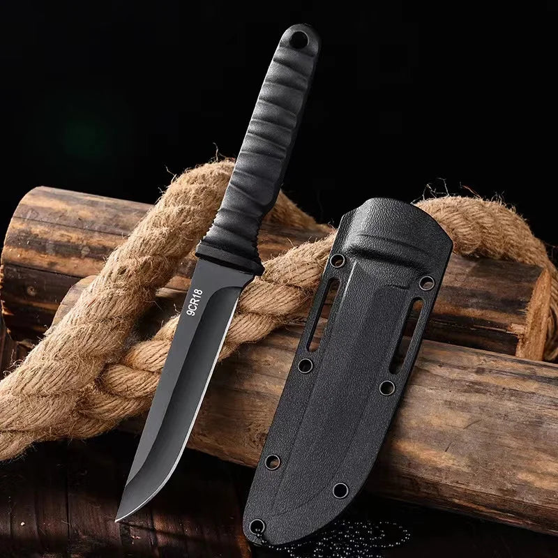 Best Outdoor Survival Knife - High Carbon Steel Camping Knife for Hiking, Hunting & Bushcraft | Portable Tactical Knife for Emergency & Wilderness Adventures
