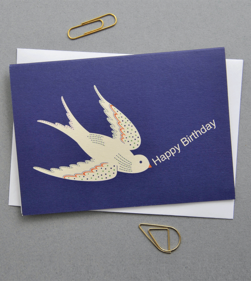 Happy Birthday Bird Notecard Set by Elvira van Vredenburgh - Handmade Greeting Cards for Birthdays, Thank You Notes & Special Occasions - Perfect for Party Invitations, Gift Cards & Personal Messages