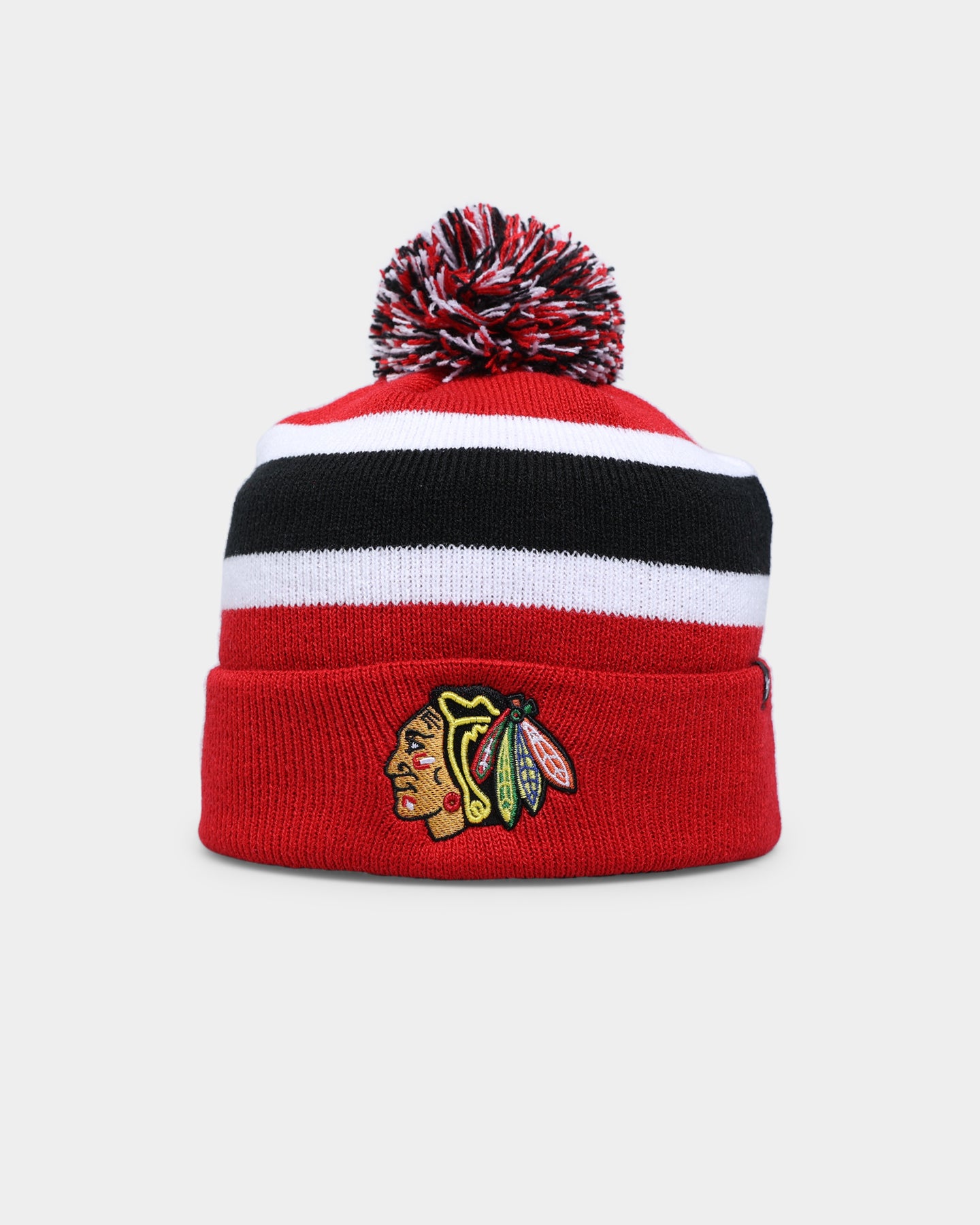 47 Brand Chicago Blackhawks Breakaway Cuff Knit Beanie - Red NHL Winter Hat for Men & Women - Perfect for Cold Weather, Sports Games, and Outdoor Activities