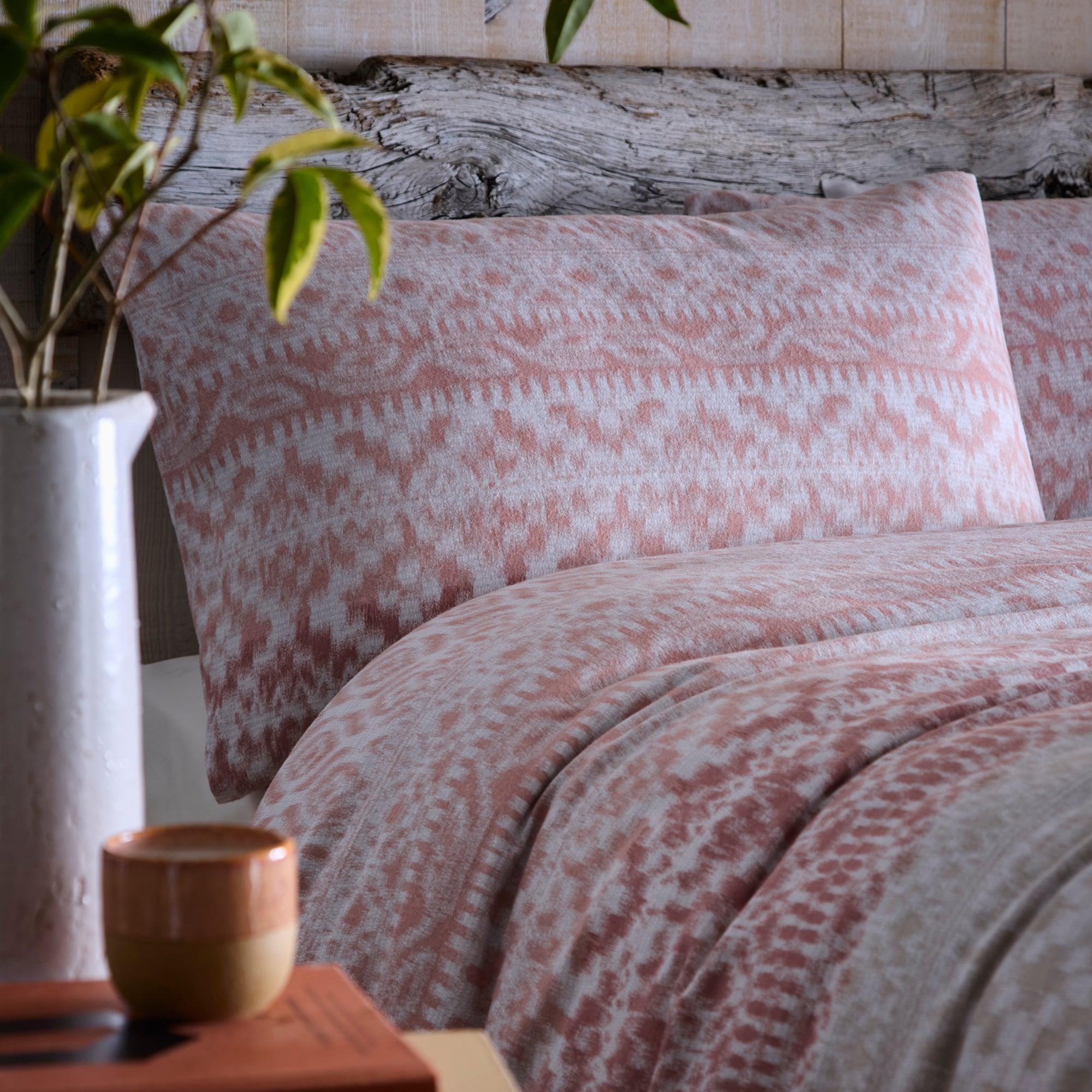 Appletree Hygge Bergen Duvet Cover Set - Soft & Breathable 100% Cotton Bedding - Terracotta Earth Tone - Perfect for Cozy Bedrooms & Guest Rooms