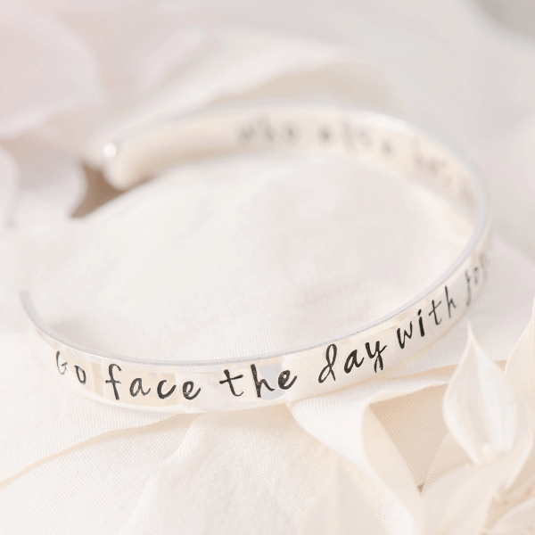 Engraved Cuff Bracelet with Inspirational Message - God's Got Your Back - Motivational Jewelry Gift for Women - Perfect for Daily Wear, Church, Prayer & Encouragement