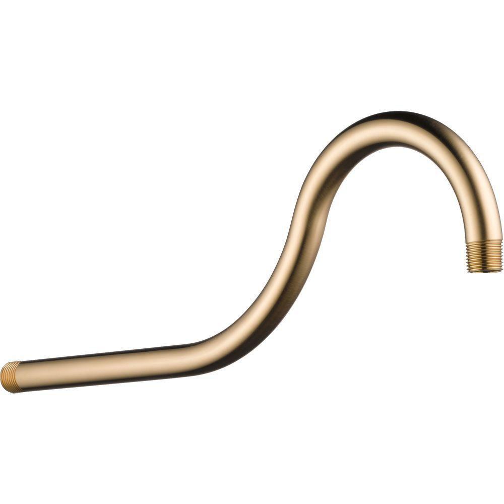 Delta Addison 15-Inch Shower Arm in Champagne Bronze - 525126 - Perfect for Bathroom Renovations & Modern Shower Installations
