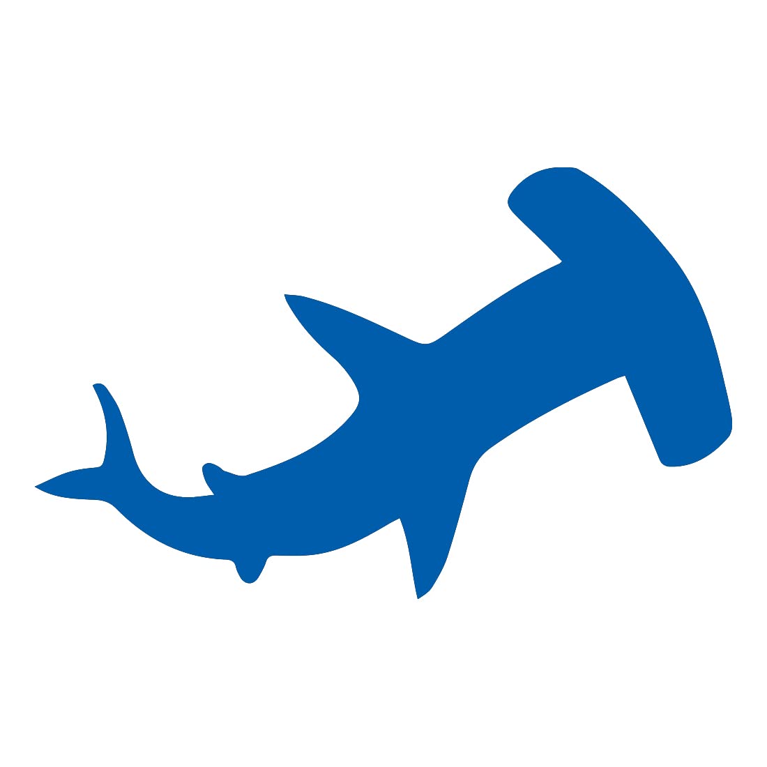 Premium Waterproof Vinyl Decal Stickers Set of 2 - Hammerhead Shark (Azure Blue) for Laptop, Phone, Helmet, Car Window, Bumper, Mug | Durable DIY Decoration for Home, Office, School - Perfect for Surfers, Marine Lovers & Shark Enthusiasts