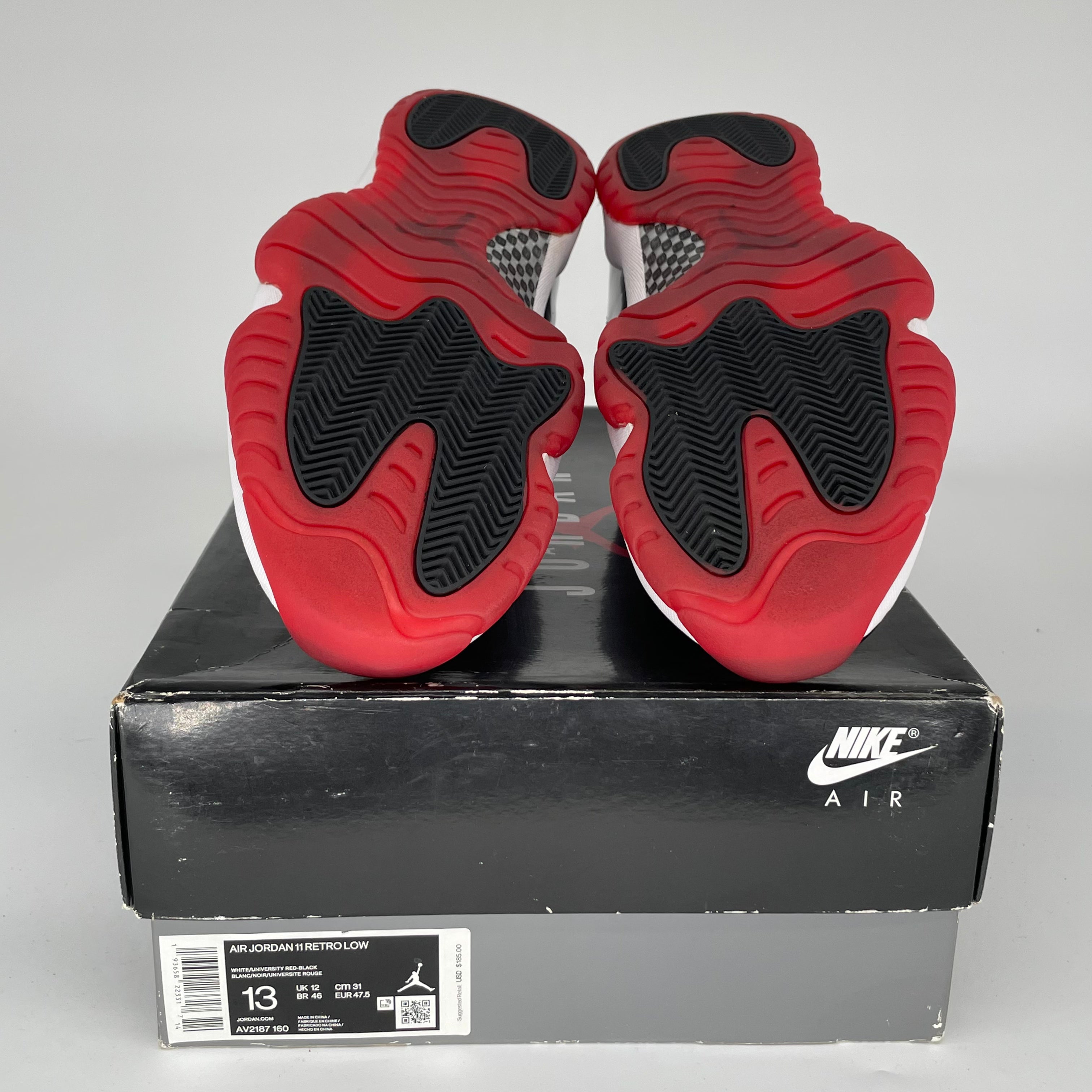 AIR JORDAN 11 LOW CONCORD BRED Men's Basketball Shoes Size 13 - AV2187-160 | Retro Sneakers for Casual Wear & Street Style