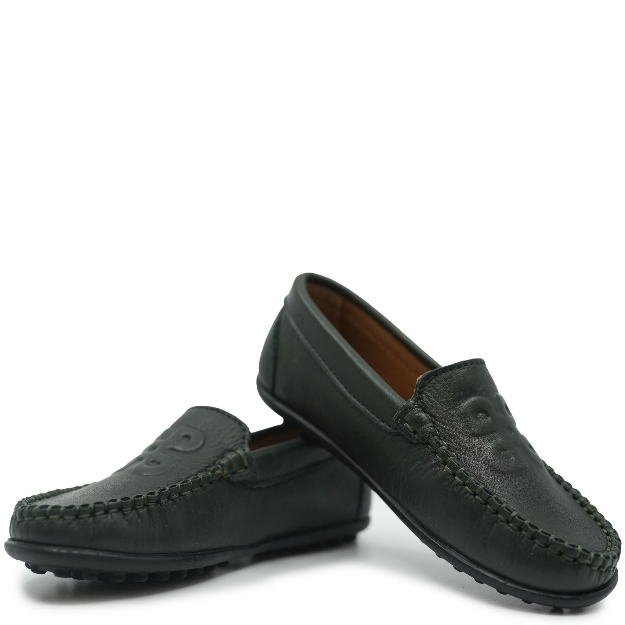 Porte Hunter Green Logo Loafer Shoes for Men - Comfortable Slip-On Dress Shoes for Business & Casual Wear