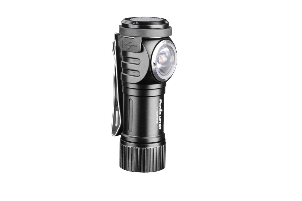 Fenix LD15R Rechargeable Right Angle LED Flashlight - 500 Lumens, IP68 Waterproof for Camping, Hiking & Emergency Use