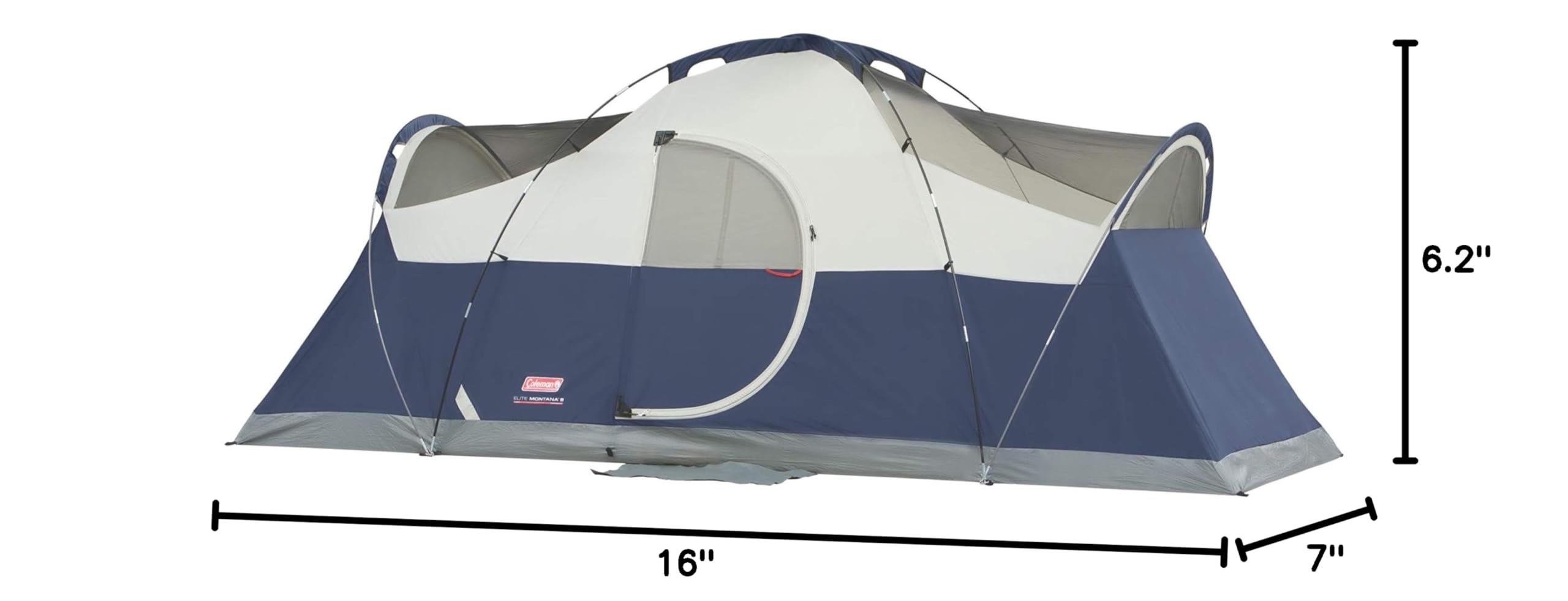 Coleman Elite Montana 8-Person Weatherproof Camping Tent with LED Lighting System (3 Settings), Rainfly & Air Vent - Perfect for Family Outdoor Adventures, Backpacking & Music Festivals