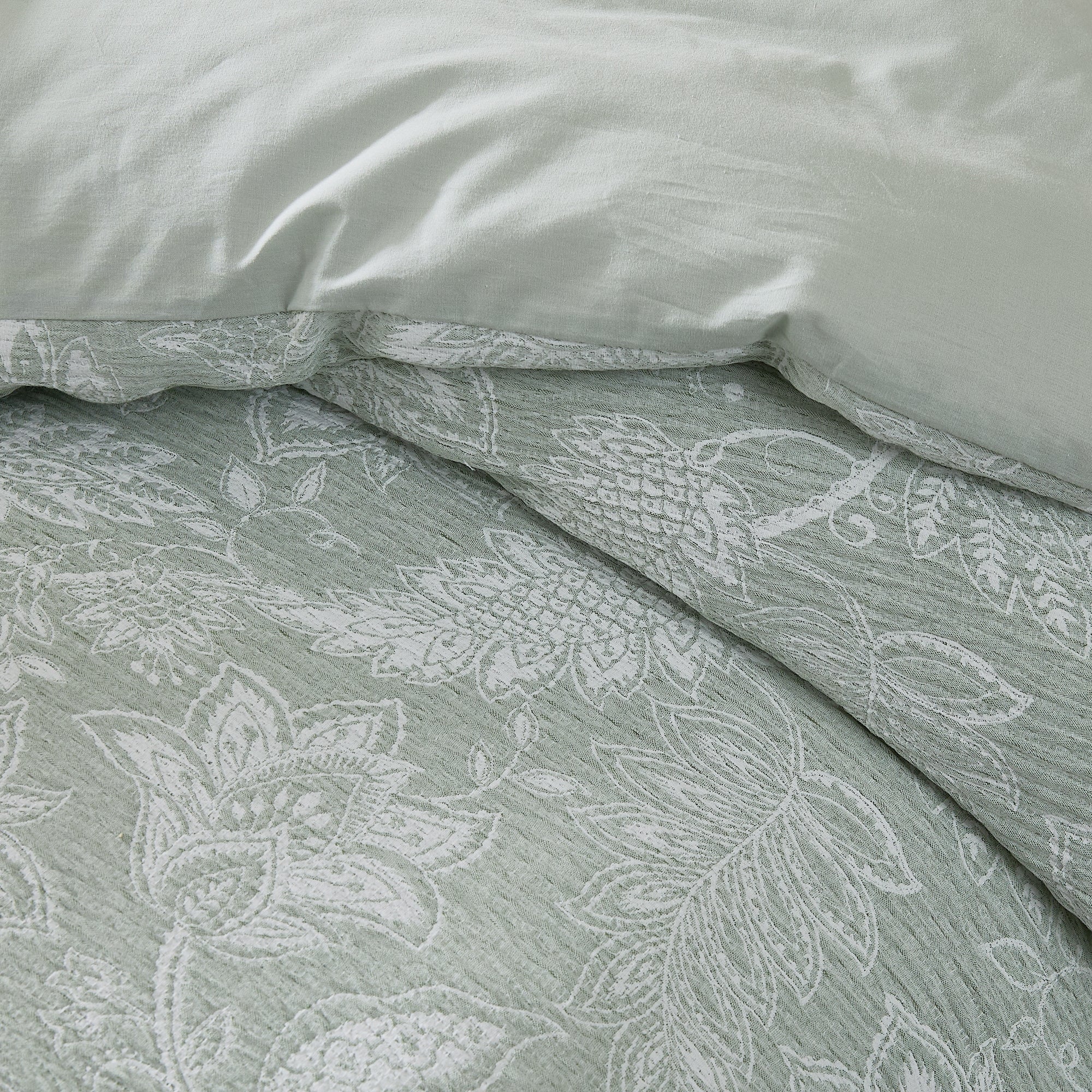 Floral Jacobean Gauze Jacquard Duvet Cover Set - Luxury Bedding for Master Bedroom, Guest Room & Hotel Decor - Breathable & Elegant Home Textile