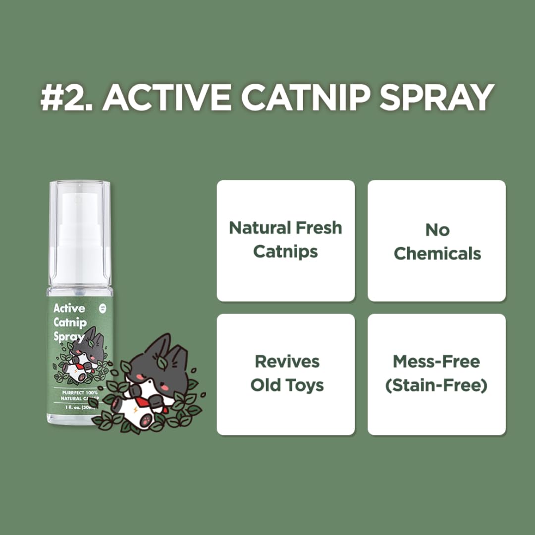 JAYU PET Cat Holic Ball with Silvervine & Catnip Spray Set - 2.7 inch Handmade Kicker Toy & 1oz Essential Oil Spray for Indoor Cats - Stress Relief, Calming, Exercise - Perfect for Playtime & Anxiety Relief