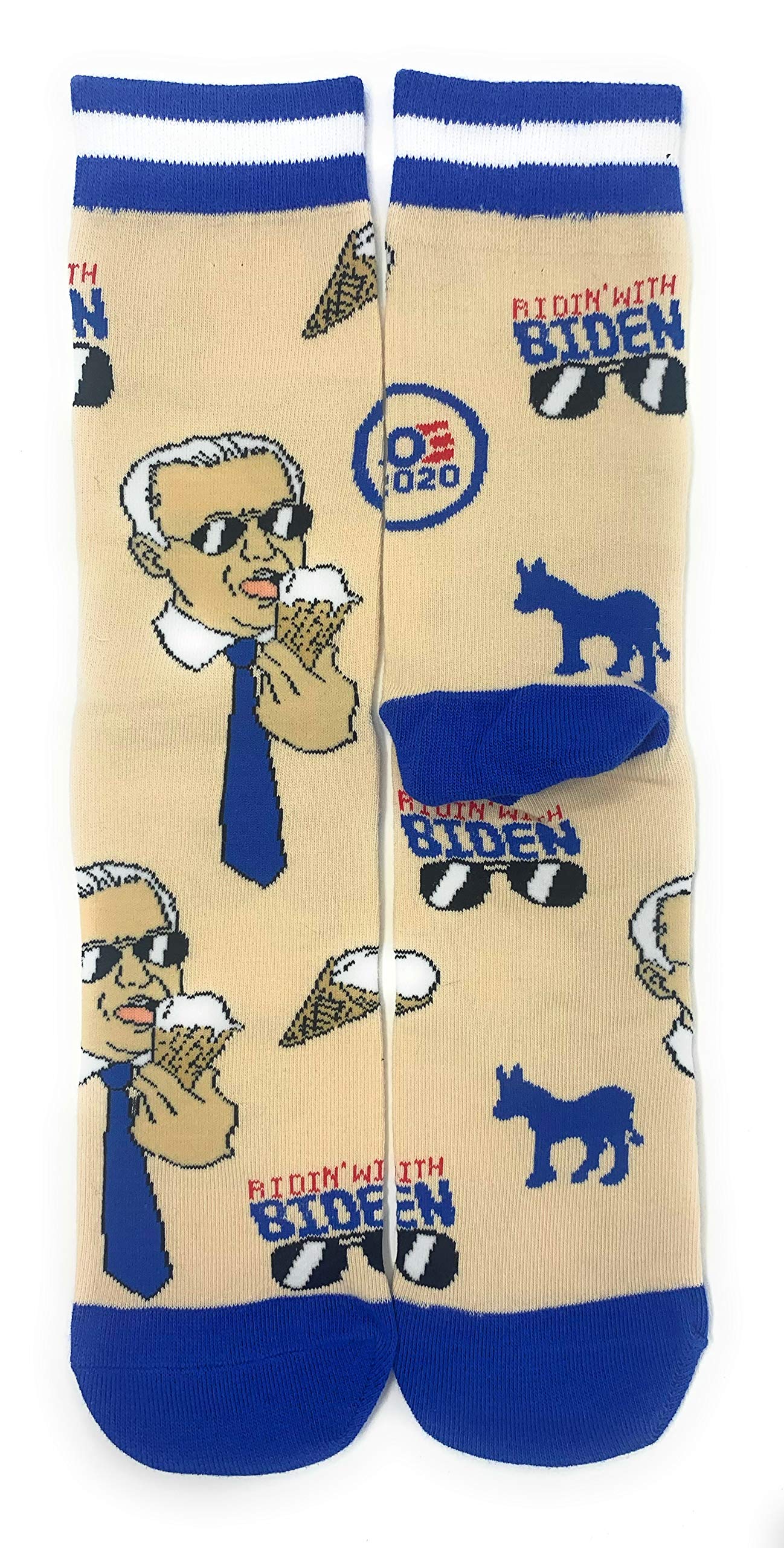 Funny Political-Themed Crew Socks for Women - Novelty Crazy Dress Socks Gift Idea (Fits Women's Shoe Size 5-10) - Perfect for Office, Parties & Political Events