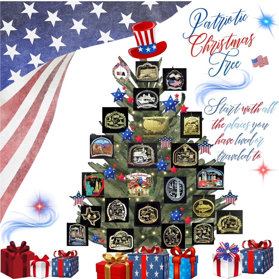 White House Brass Christmas Ornament - Elegant Holiday Souvenir Gift for Collectors & Decorations - Perfect for Tree Decor, Home Display & Festive Gifting
