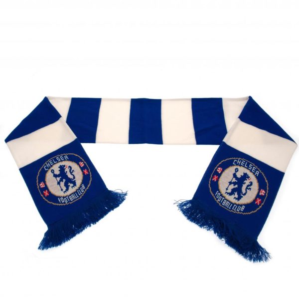 Chelsea FC Football Scarf - Official Team Colors, Soft & Warm Winter Scarf for Soccer Fans - Perfect for Games, Tailgating & Cold Weather