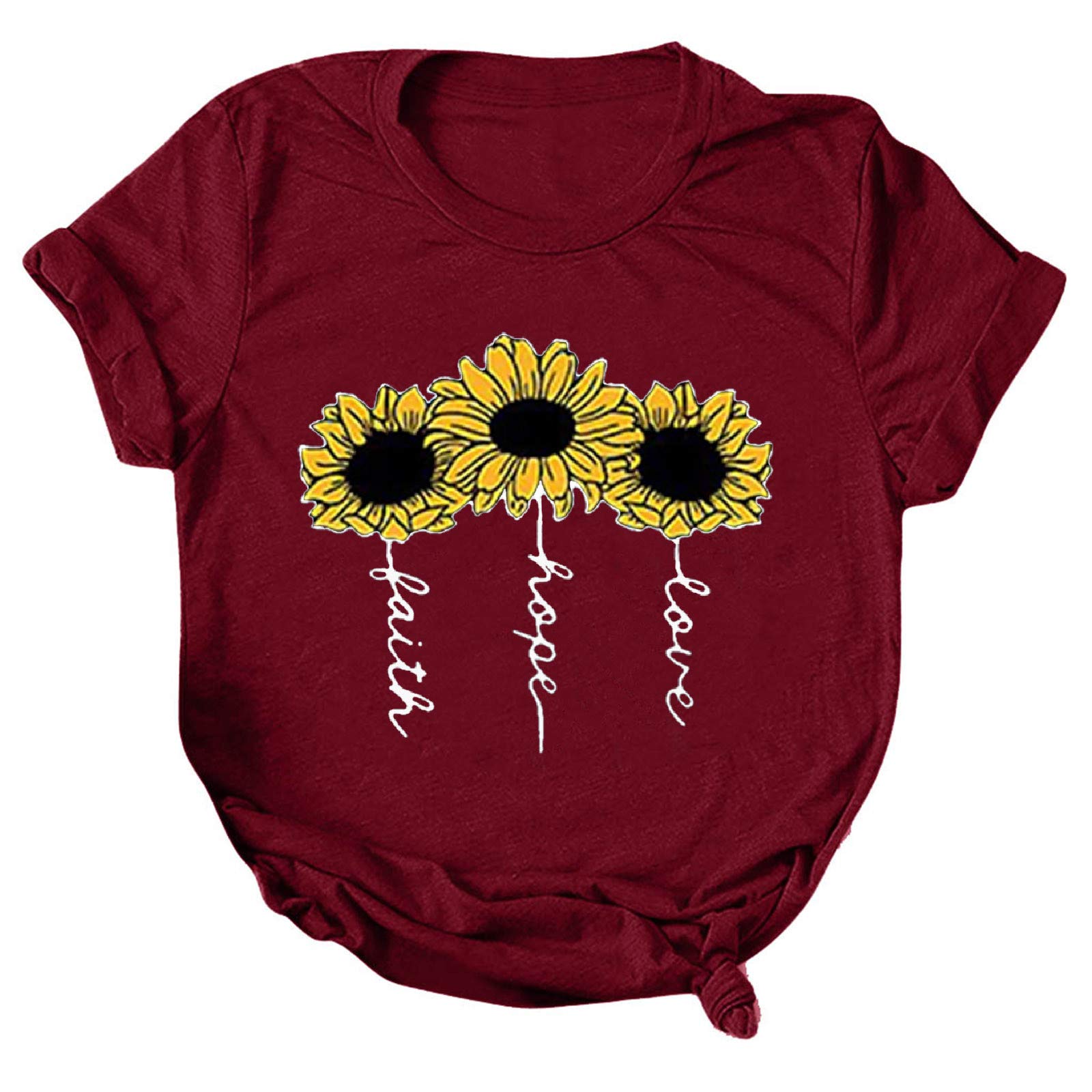 Littleice Women's Summer Floral Printed T-Shirt - Casual Short Sleeve Crewneck Blouse for Women | Perfect for Beach Outings, Picnics & Everyday Wear