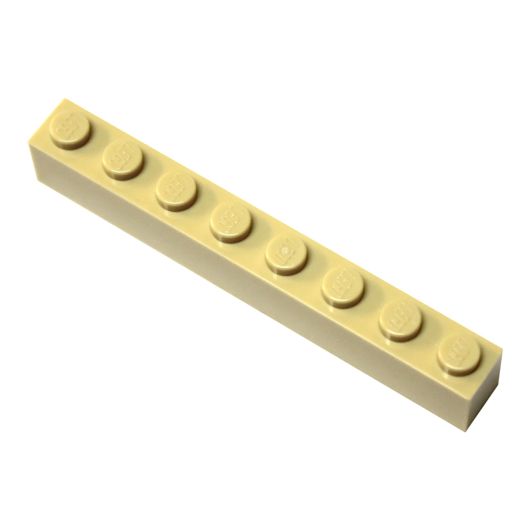 LEGO Tan (Brick Yellow) 1x8 Bricks - Pack of 100 Pieces | Compatible with All LEGO Sets | Perfect for Building, DIY Projects & Creative Play
