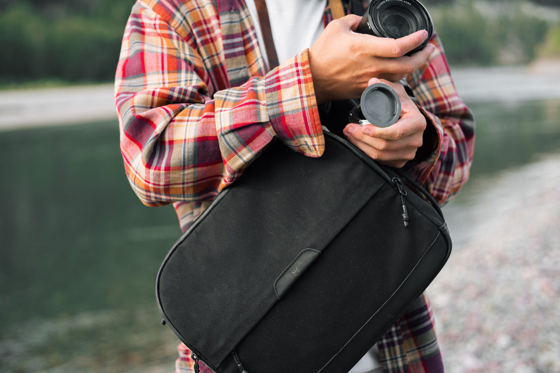 Clever Supply Co. 6L Black Camera Sling Bag - Waterproof & Anti-Theft DSLR Crossbody Bag for Photographers, Travel & Outdoor Adventures
