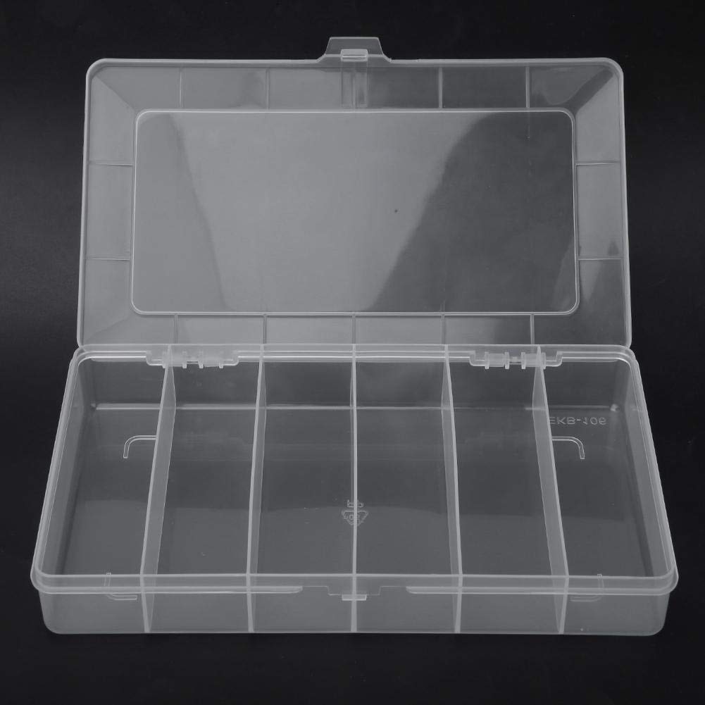Bnineteenteam 15-Compartment Transparent Plastic Storage Box for Guitar Picks, Jewelry & Small Accessories – Acoustic/Electric Guitar Pick Holder, Instrument Pickup Case – Durable Grid Organizer for Musicians & Crafters