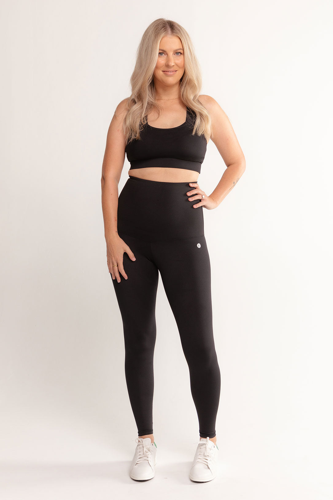 Postpartum Recovery Full Length Legging - High Waisted Maternity Leggings for Women, Black - Perfect for Post Pregnancy Workouts, Yoga & Everyday Comfort