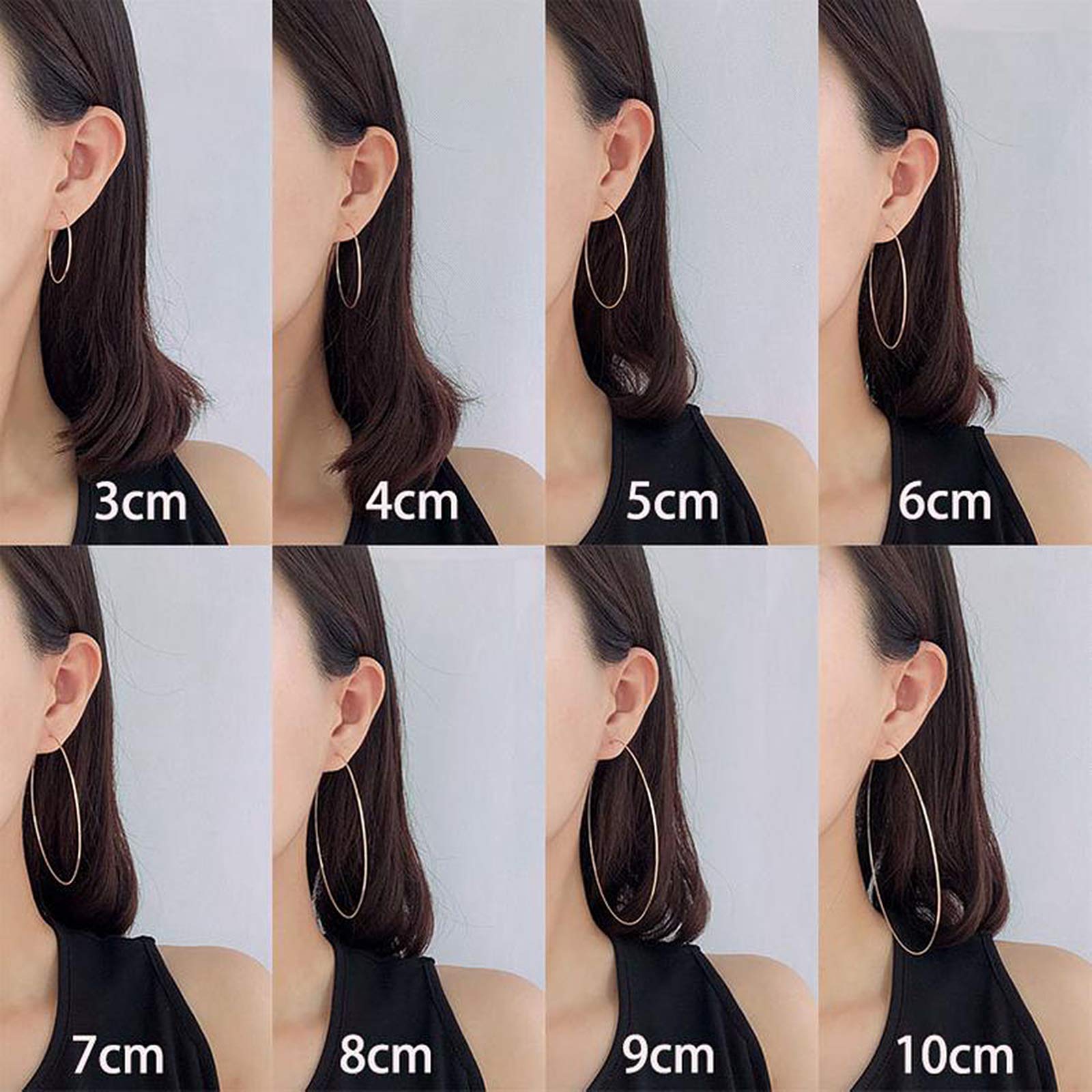 3 Pairs Large Gold Hoop Earrings for Women - 18K Gold Plated Lightweight Stainless Steel, Minimalist Geometric Round Earrings Set | Perfect for Everyday Wear, Parties & Special Occasions