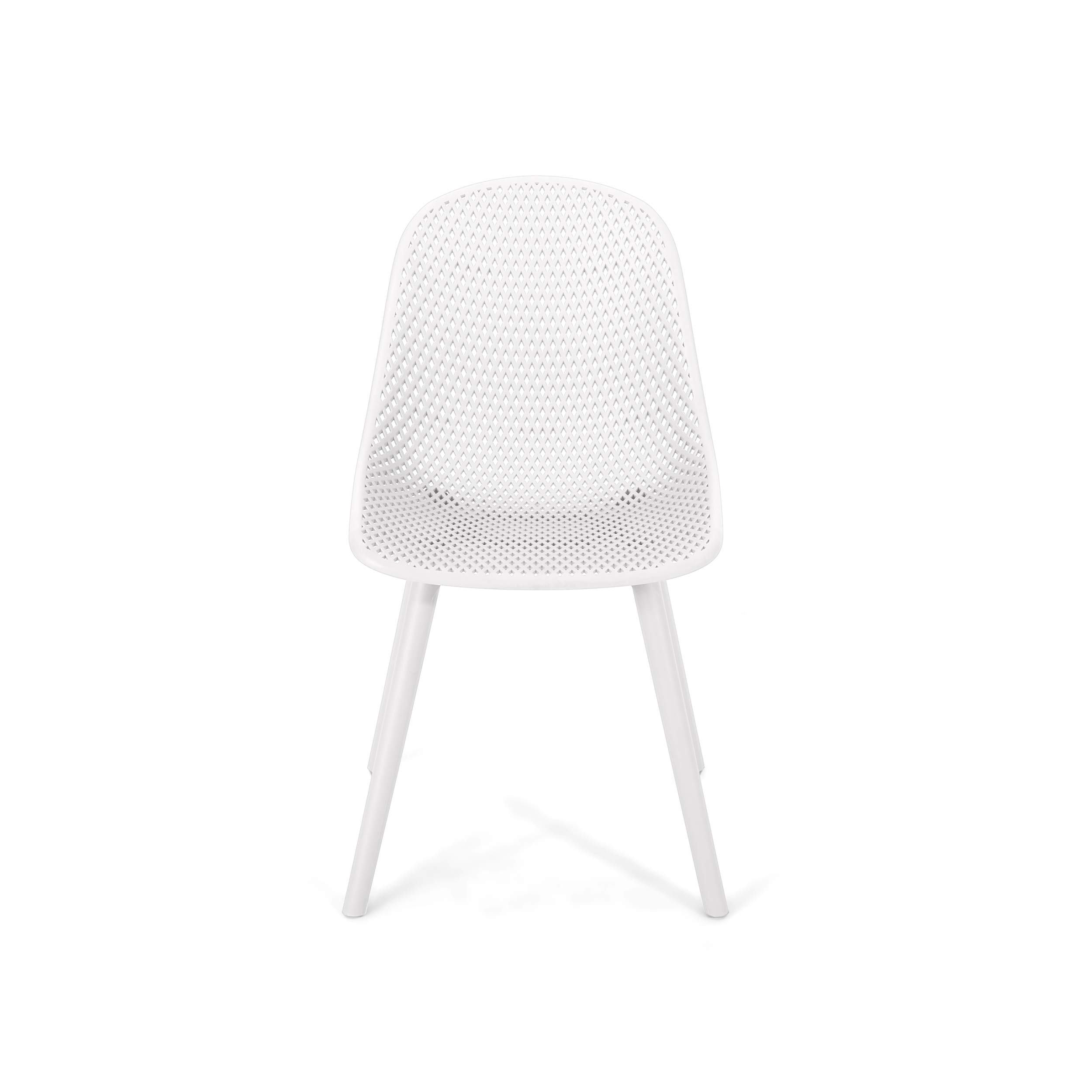 Christopher Knight Home Darleen Outdoor Dining Chairs (Set of 2) - Weather-Resistant White Patio Furniture for Garden, Poolside & Backyard Dining