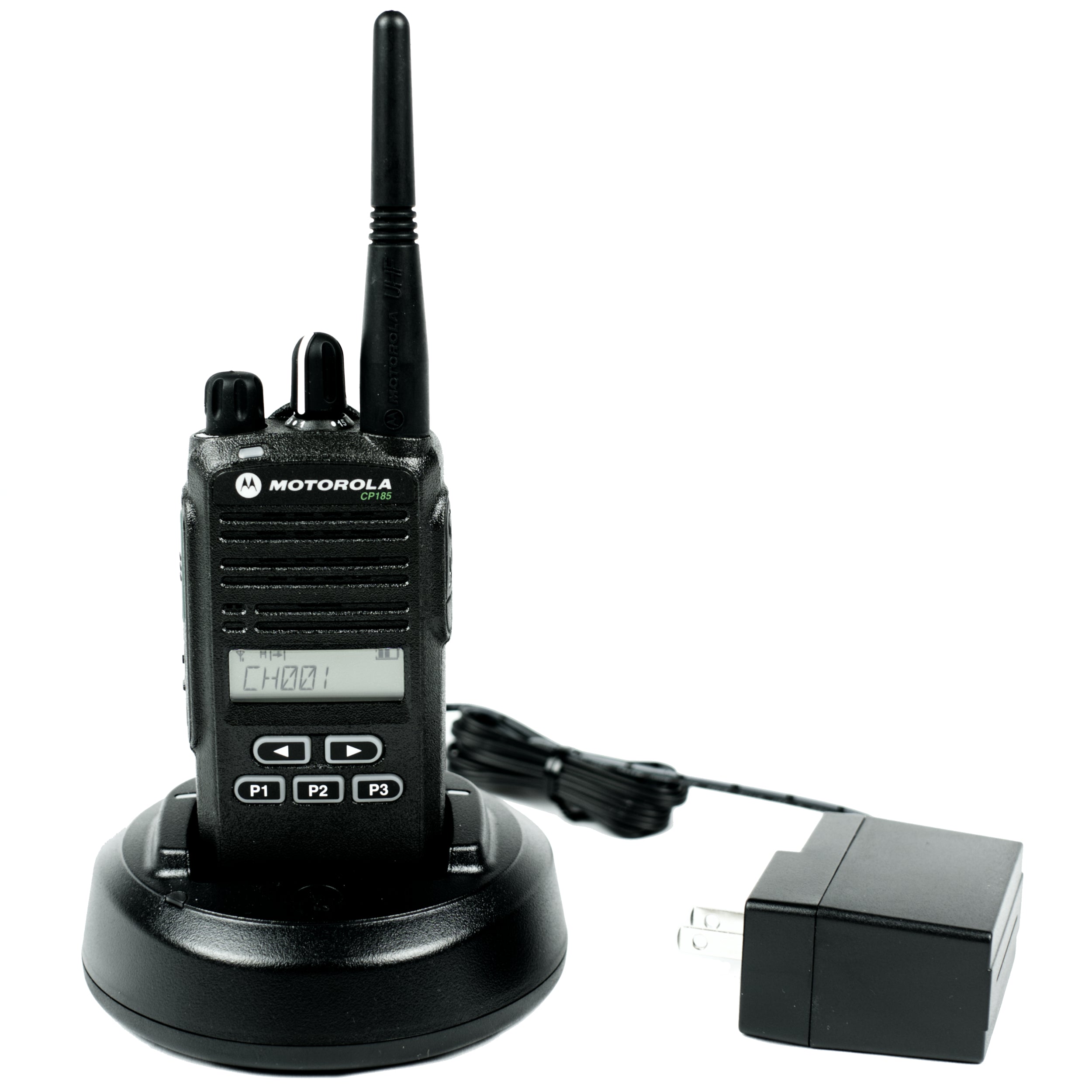 Motorola CP185 Two-Way Radio - Long Range Walkie Talkie for Outdoor Adventures, Construction & Emergency Communication