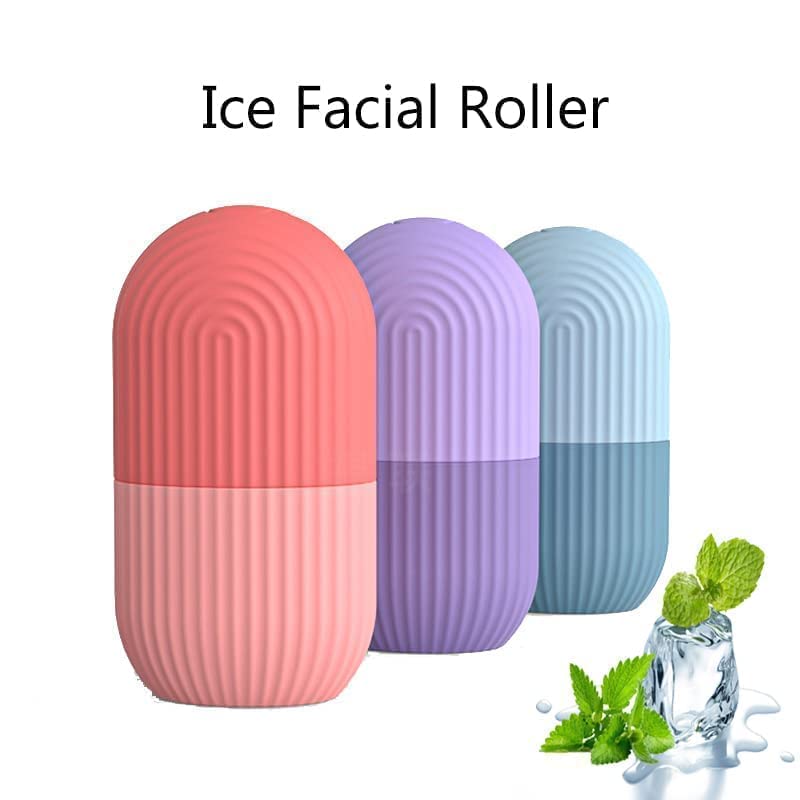 Ice Roller for Face, Neck & Body - Reduce Puffy Eyes & Dark Circles | Portable & Reusable Facial Massager for Glowing Skin | Perfect for Morning Routine, Travel & Post-Workout Recovery