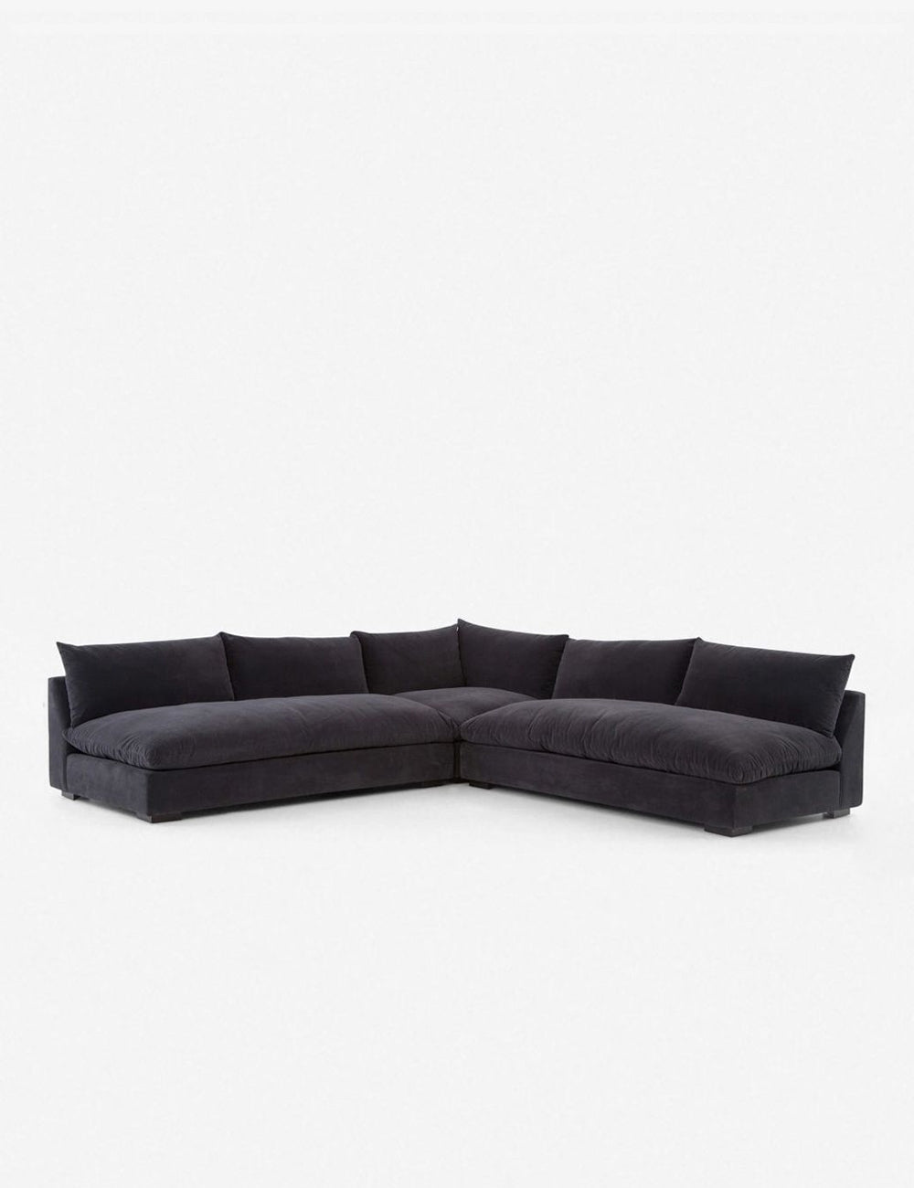 Decima Sectional Sofa - Modern L-Shaped Couch with Reversible Chaise, Soft Fabric Upholstery for Living Room, Family Room & Home Theater Comfort