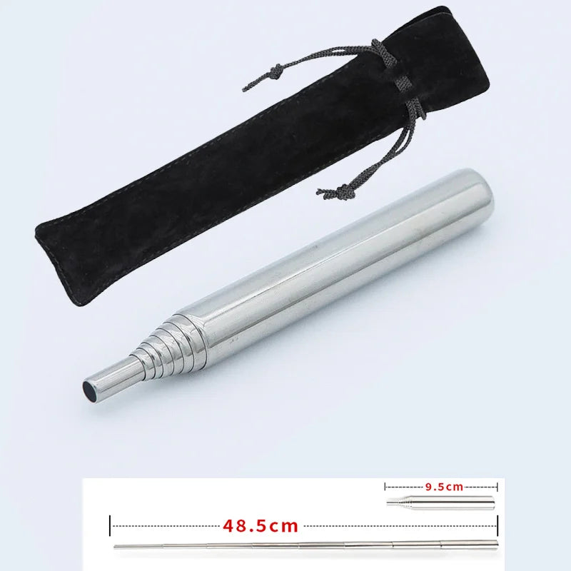 Premium Stainless Steel Collapsible Fire Bellowing Tool - Outdoor Fire Blowpipe for Camping, BBQ & Fireplace - Durable & Portable Fire Starter Accessory